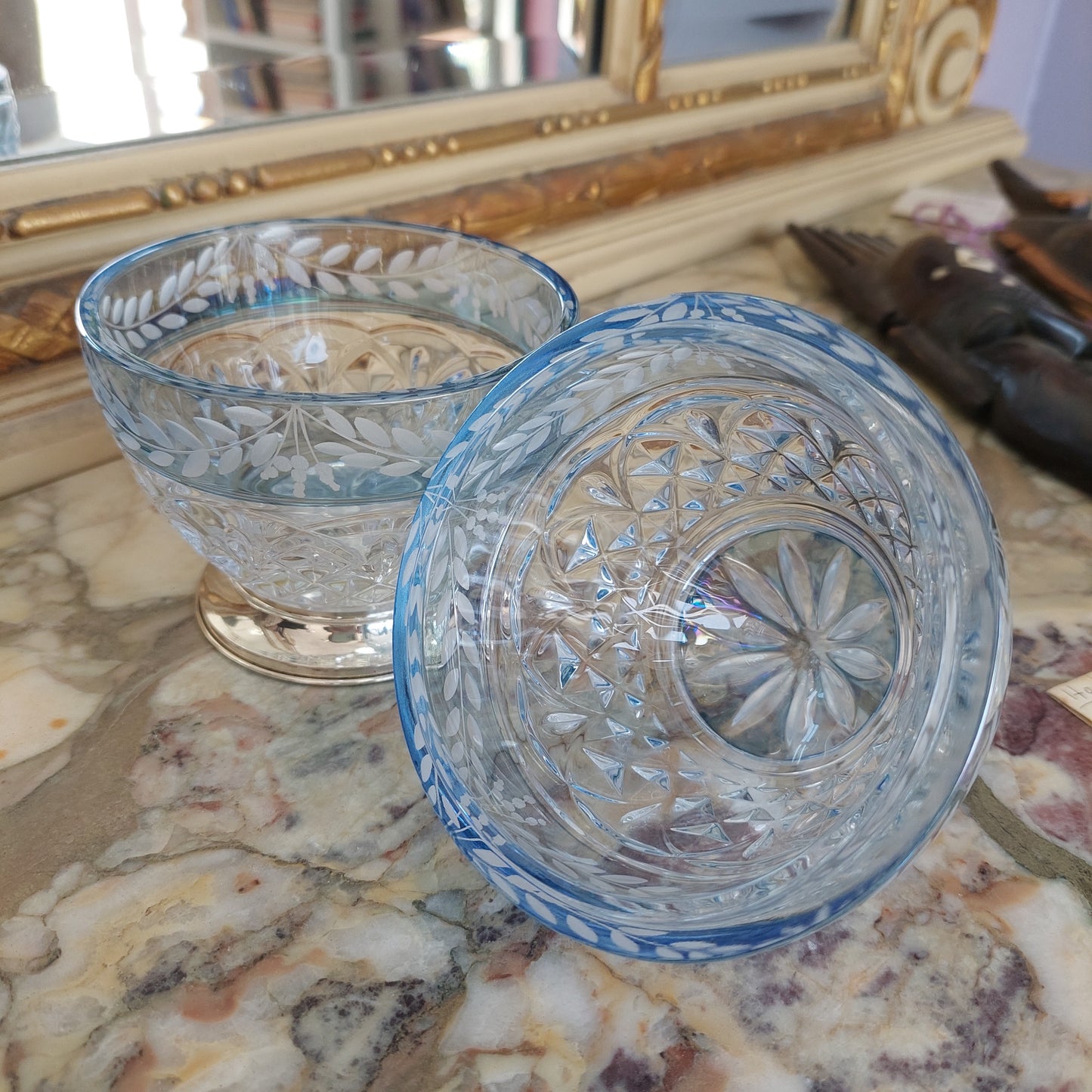 Scatolina Uovo Cristallo Molato/argento 925