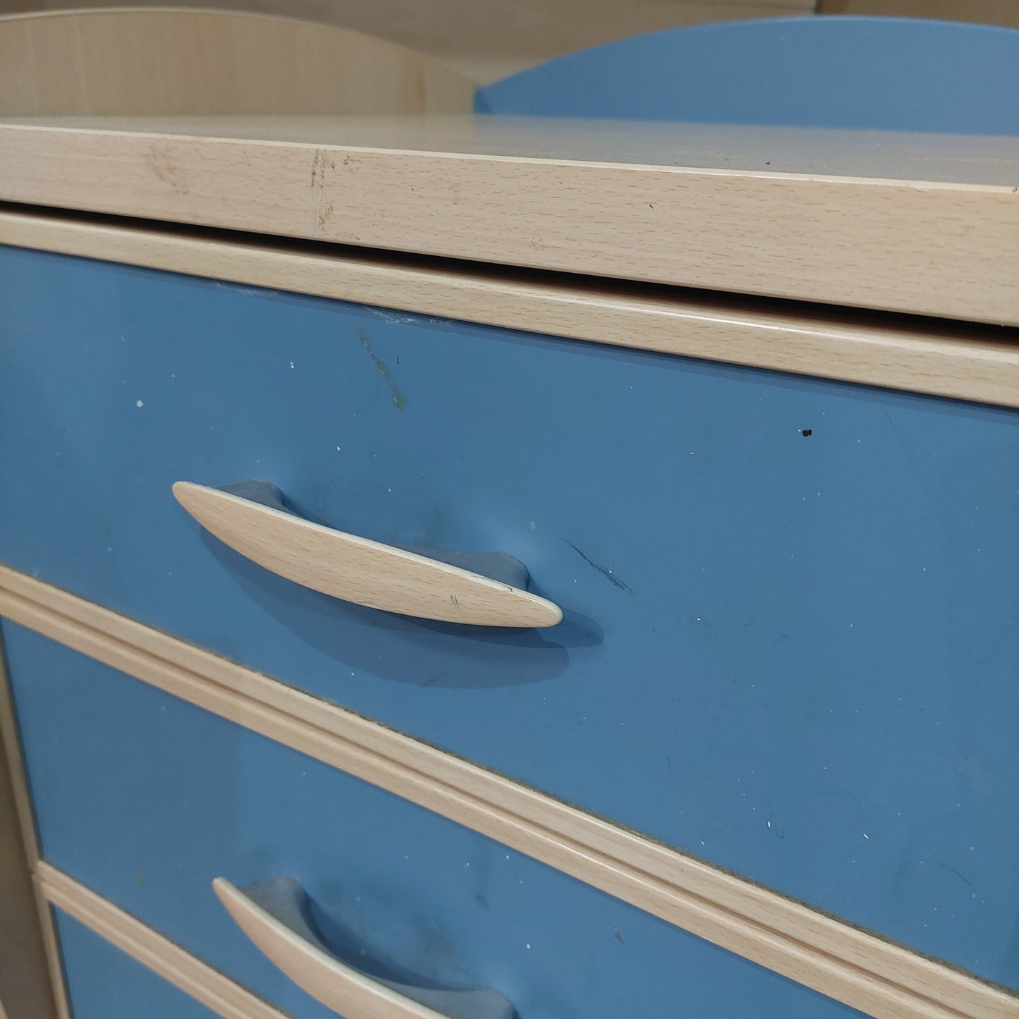 Comodino Blu "moretti" 3/c Cm51x41x60h
