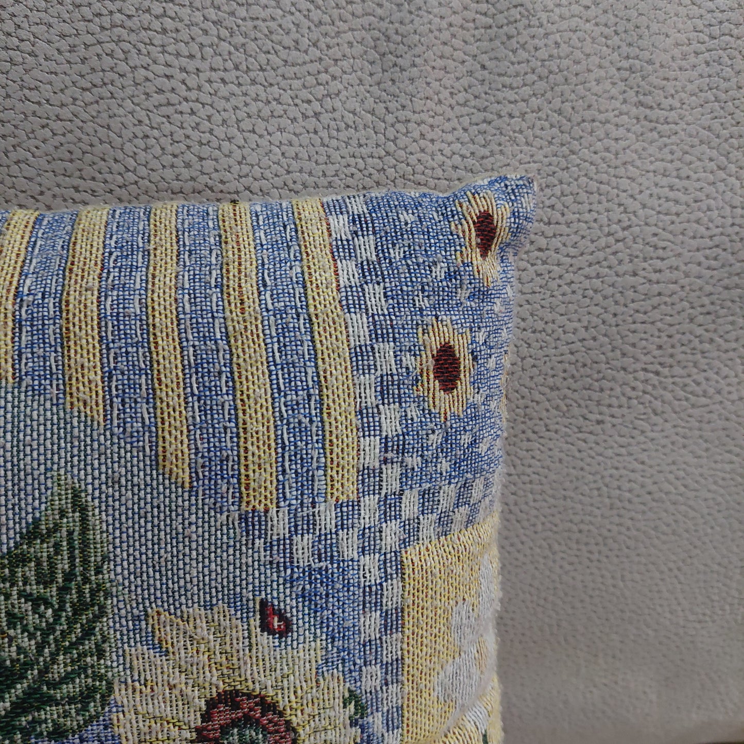 Cuscino Fiori Effetto Gobelin