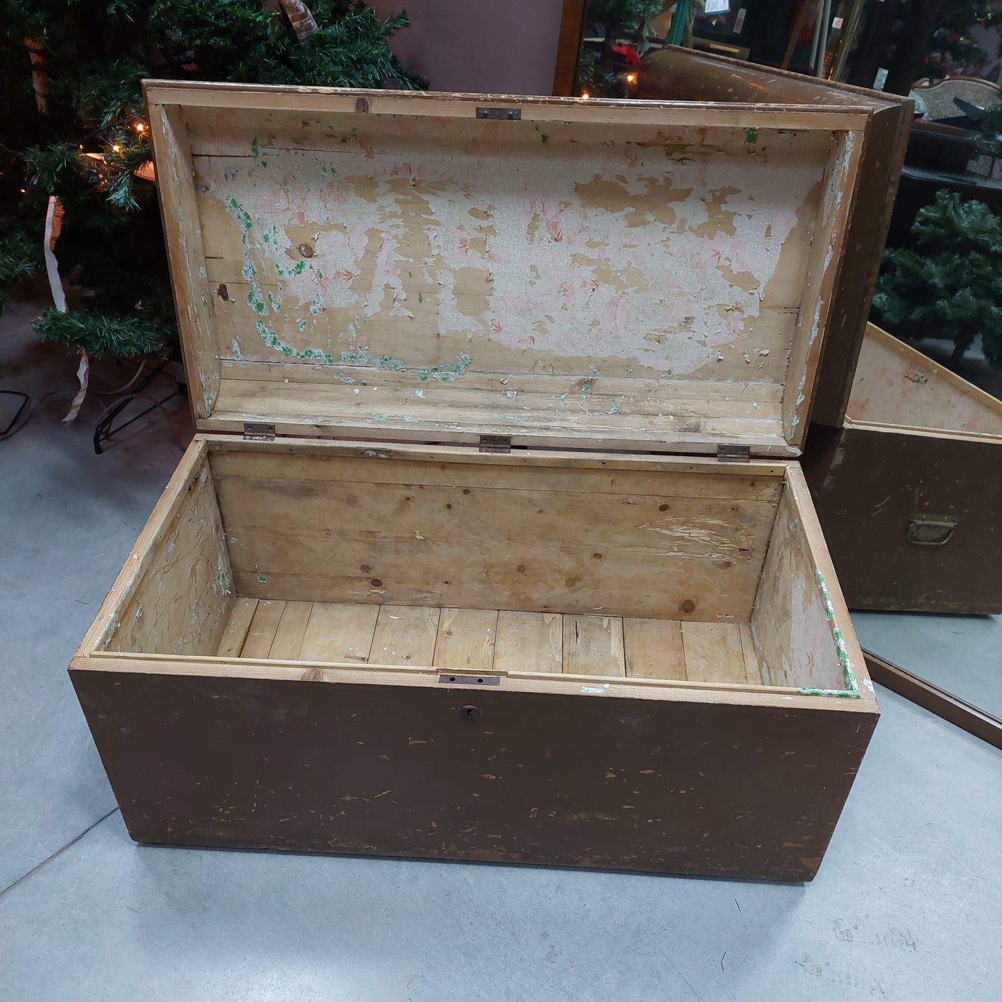 Baule* Cassapanca Legno Primi '900 Cm102x53x50h
