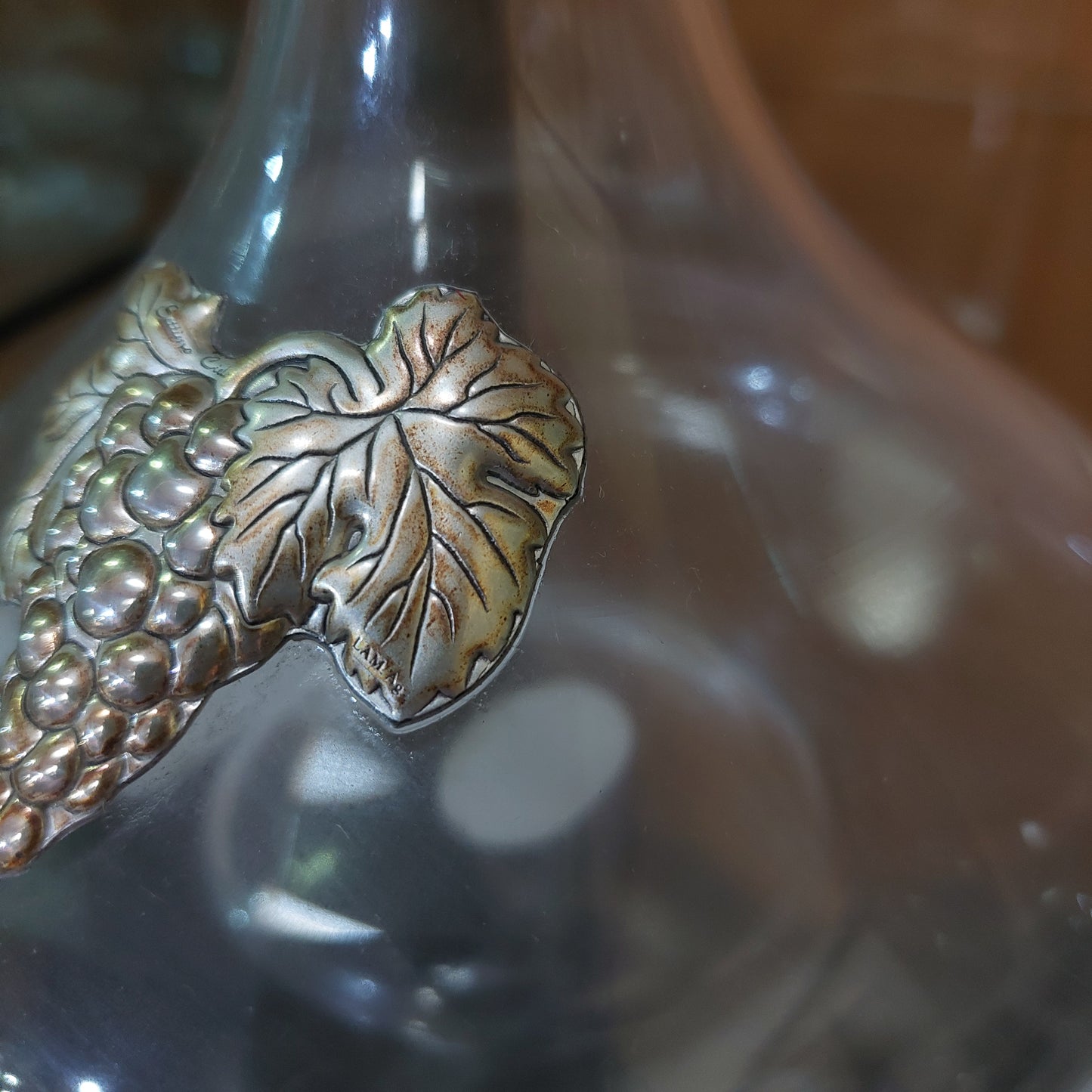 Decanter Cristallo Placchetta Uva Arg