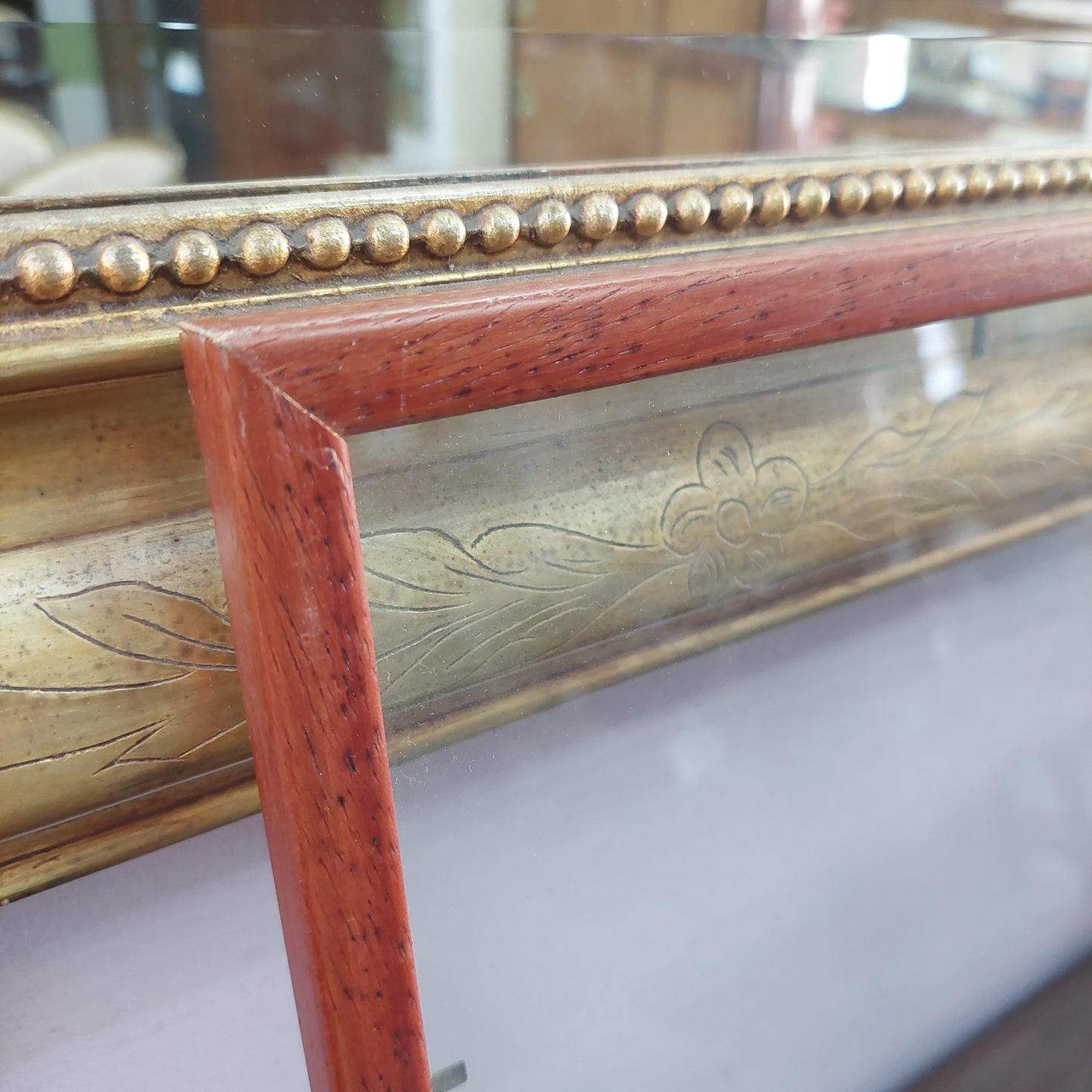 Cornice Legno Ciliegio Con Vetro Cm44,5x34,5