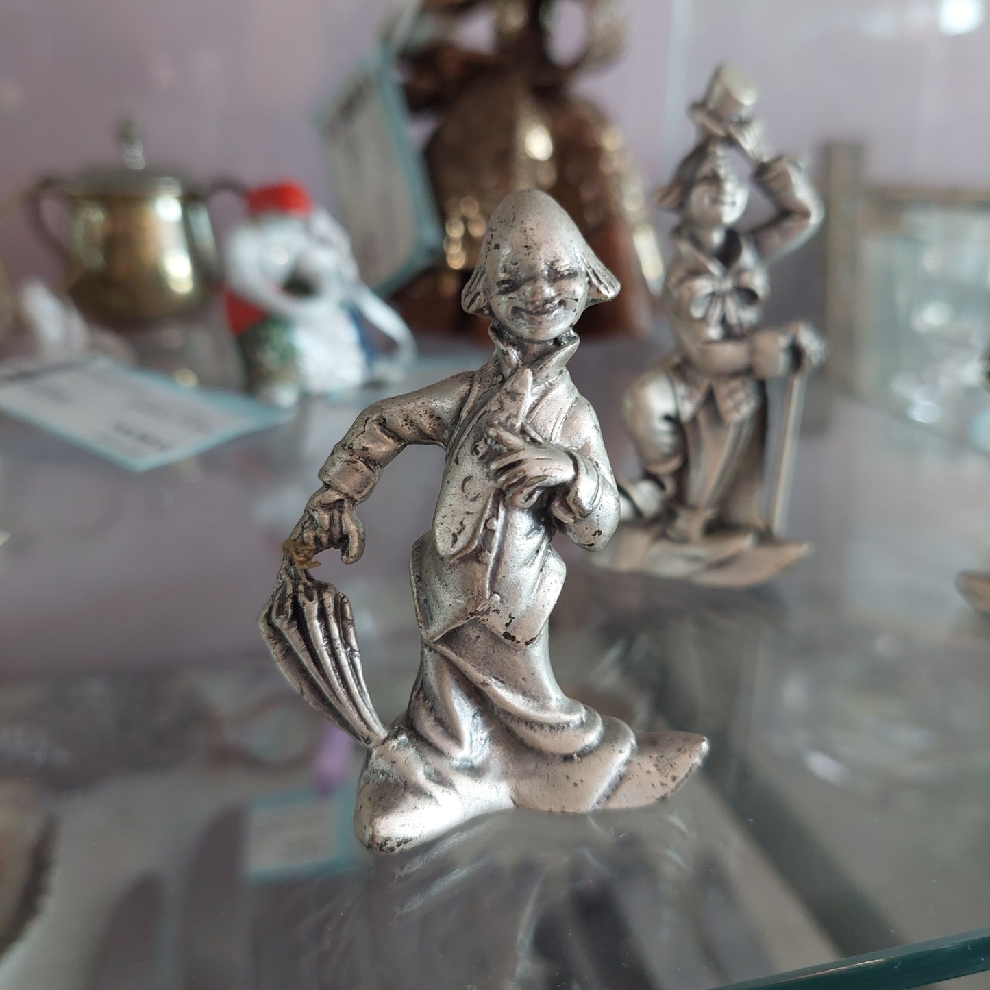 Set/3 Statuine Pagliacci Peltro H7