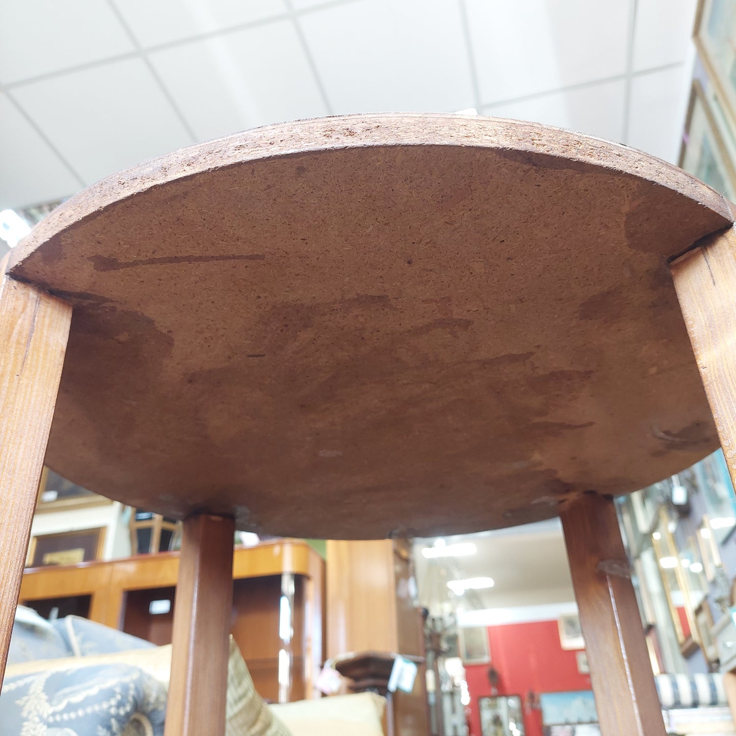 Tavolino Legno Tondo 2/ripiani D50x69h