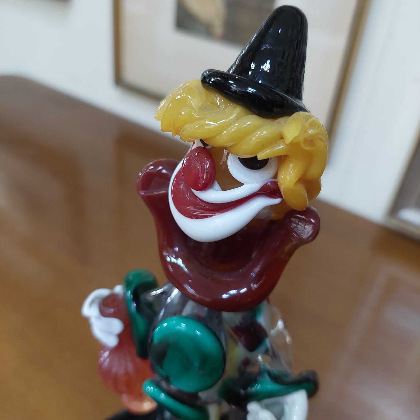 Statua Clown Vetro Di Murano Vintage H18,5