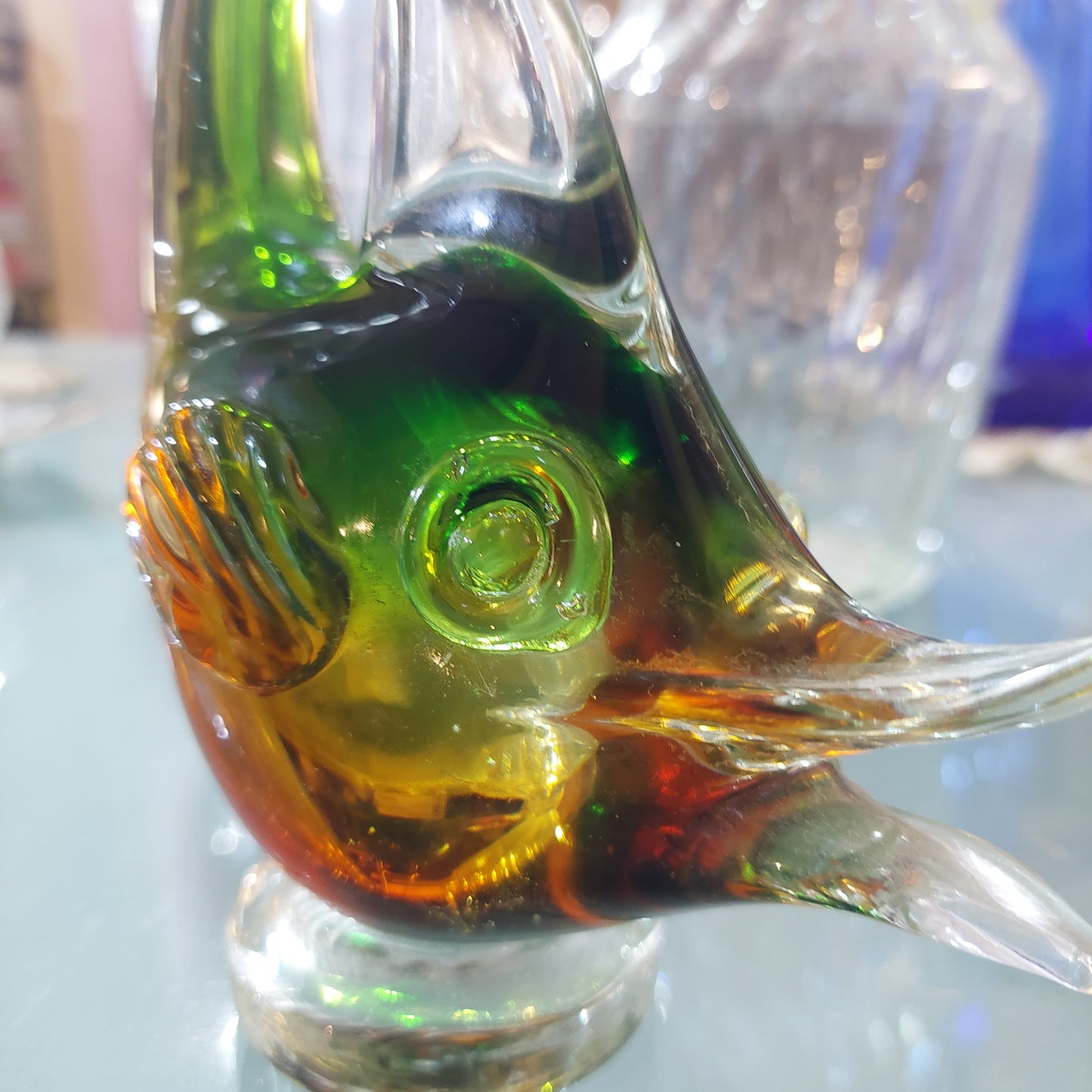Statua Pesce Vetro Di Murano Vintage