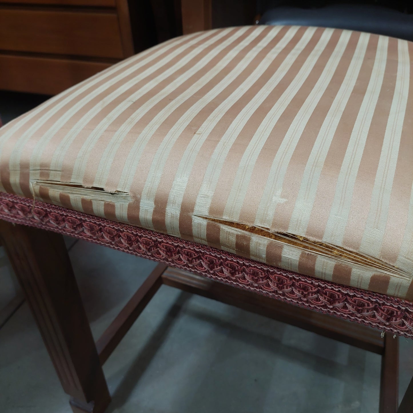 Sedia Legno/rivestita Anni '60