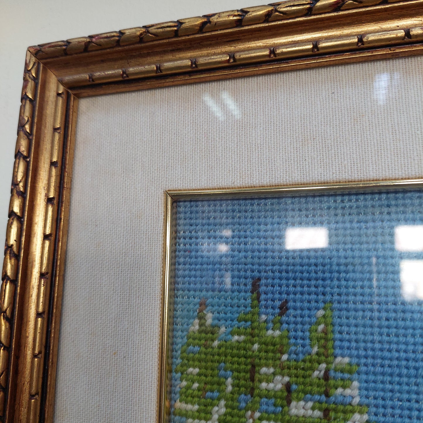 Quadro Mezzopunto Case Innevate
