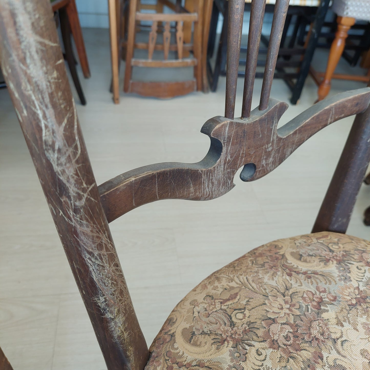 Sedia Legno Imb. Fiori '900 (65805)