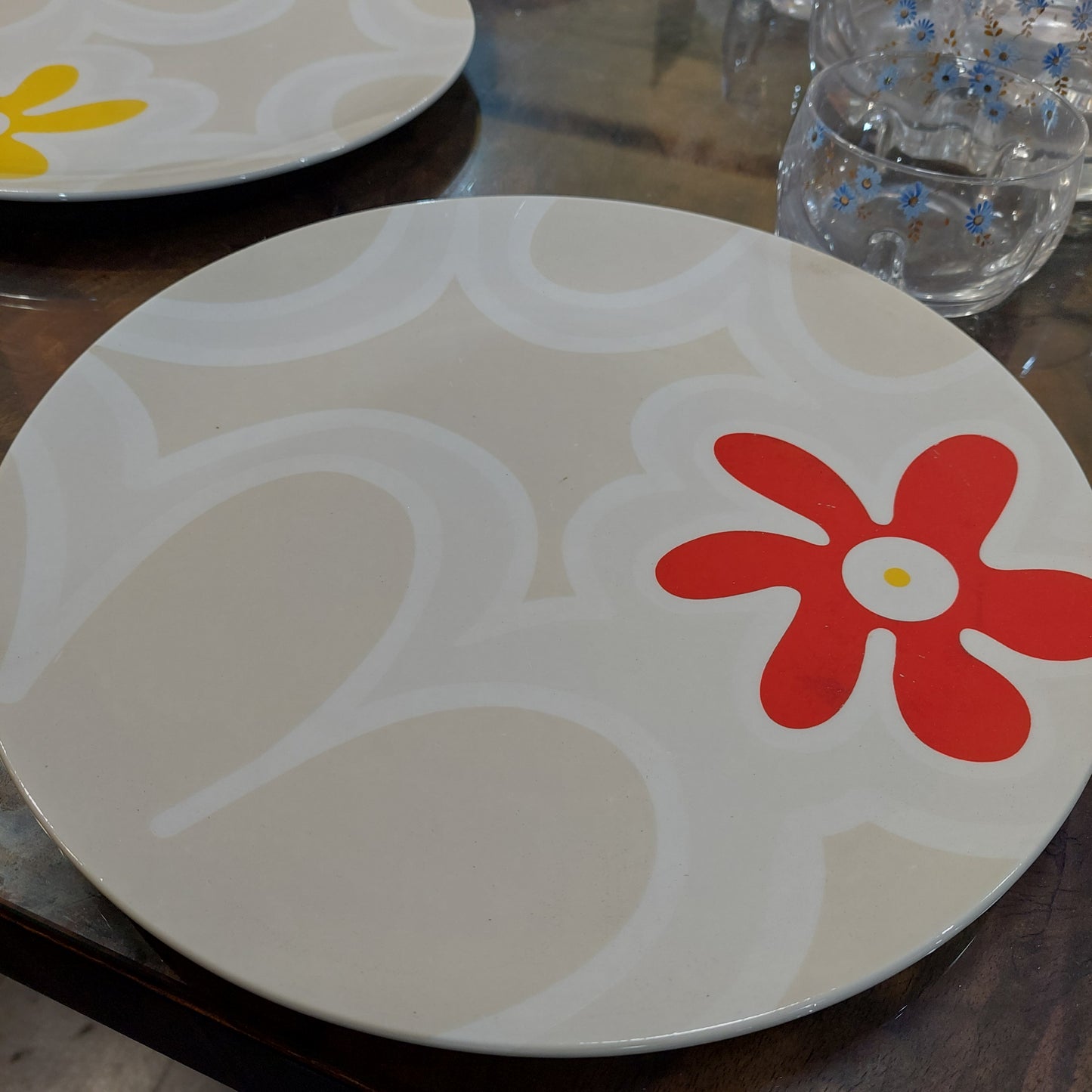 Set/2 Piatti Da Portata Porcellana Flores D31