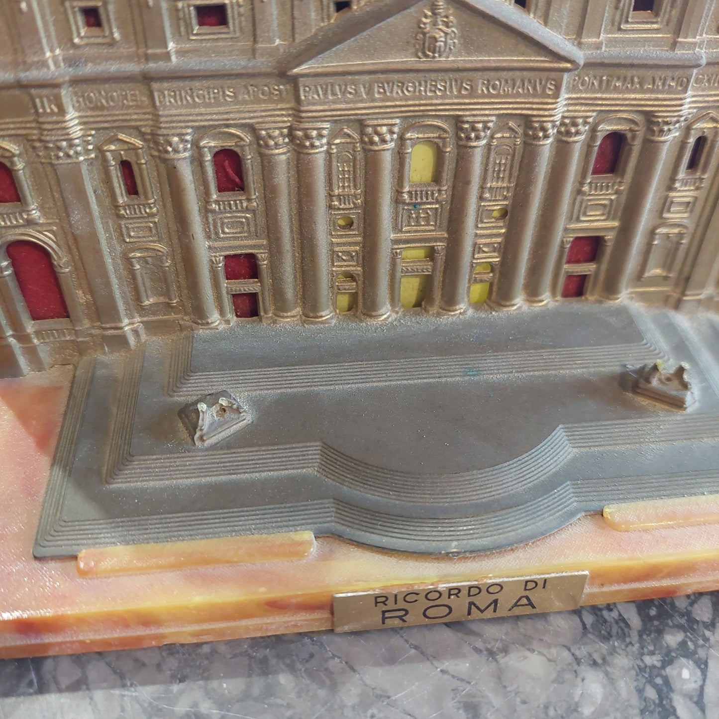 Souvenir Roma Vintage Basilica Di San Pietro Luminosa *