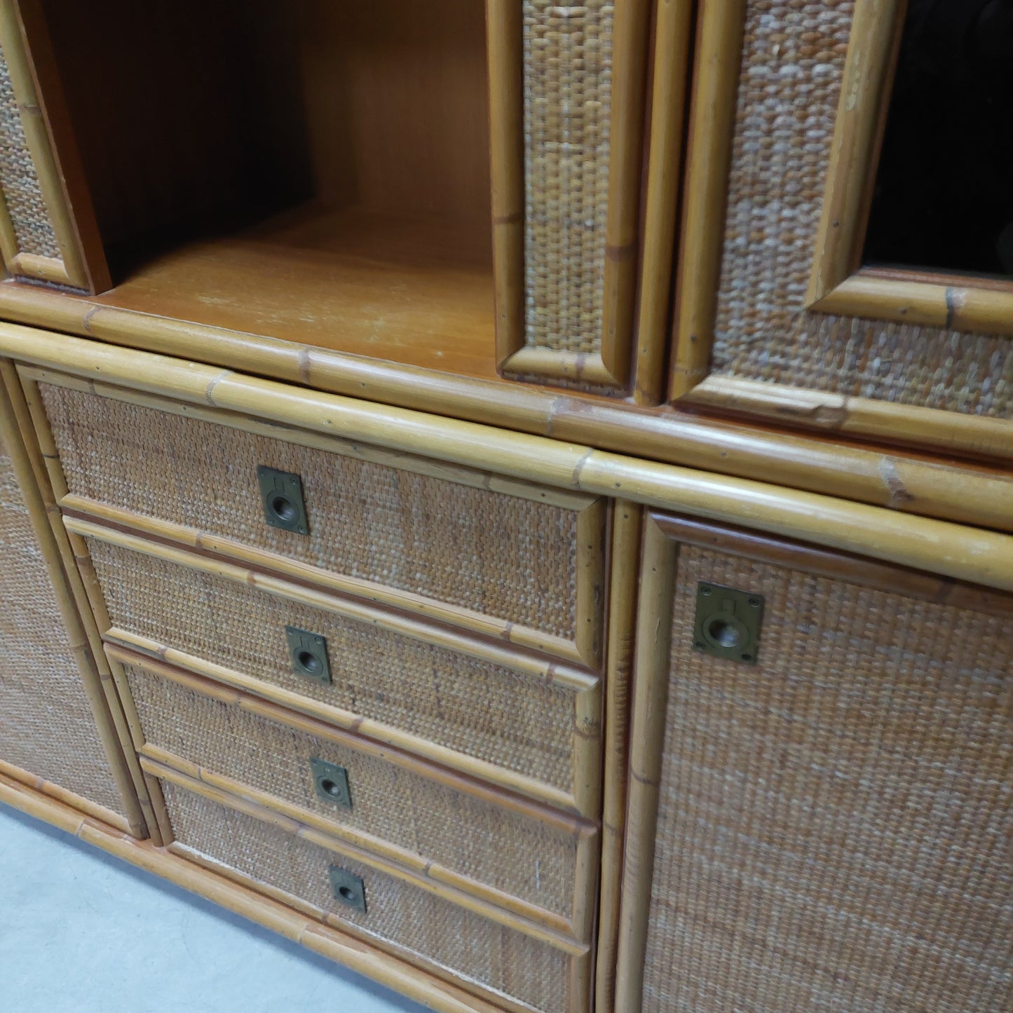Credenza Bambù/rattan 4/a 4/c Cm183x47x211h