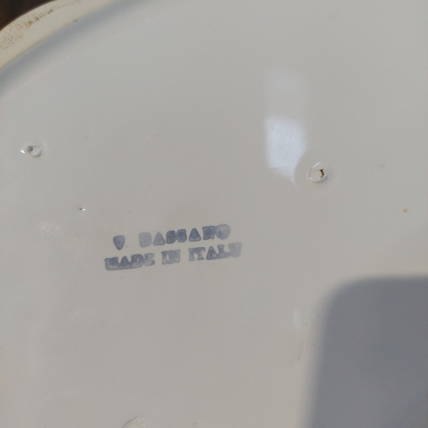 Cestino Ceramica Bianca Bassano Made In Italy
