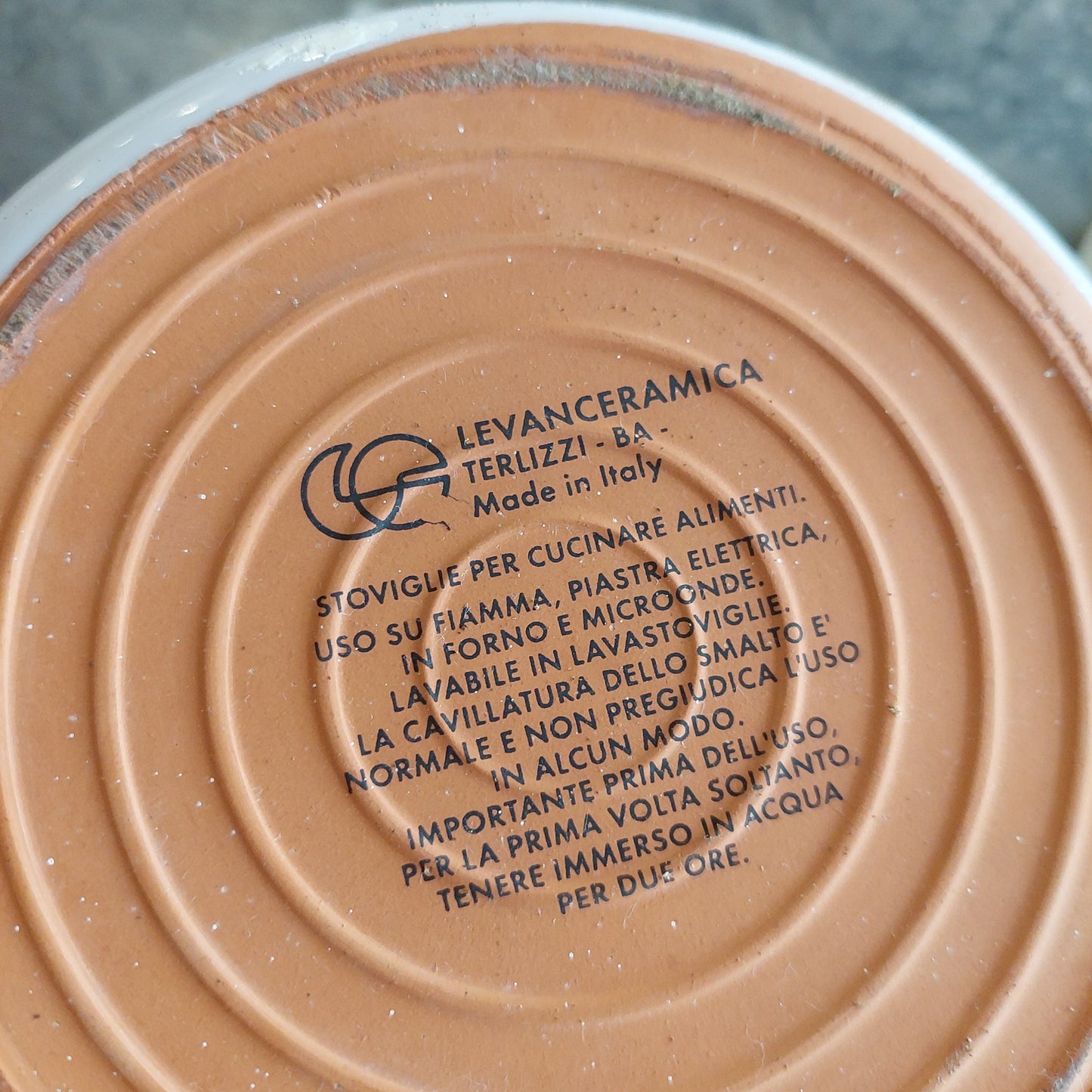 Coppia Tegami Terracotta Smaltata Levanceramica Terlizzi