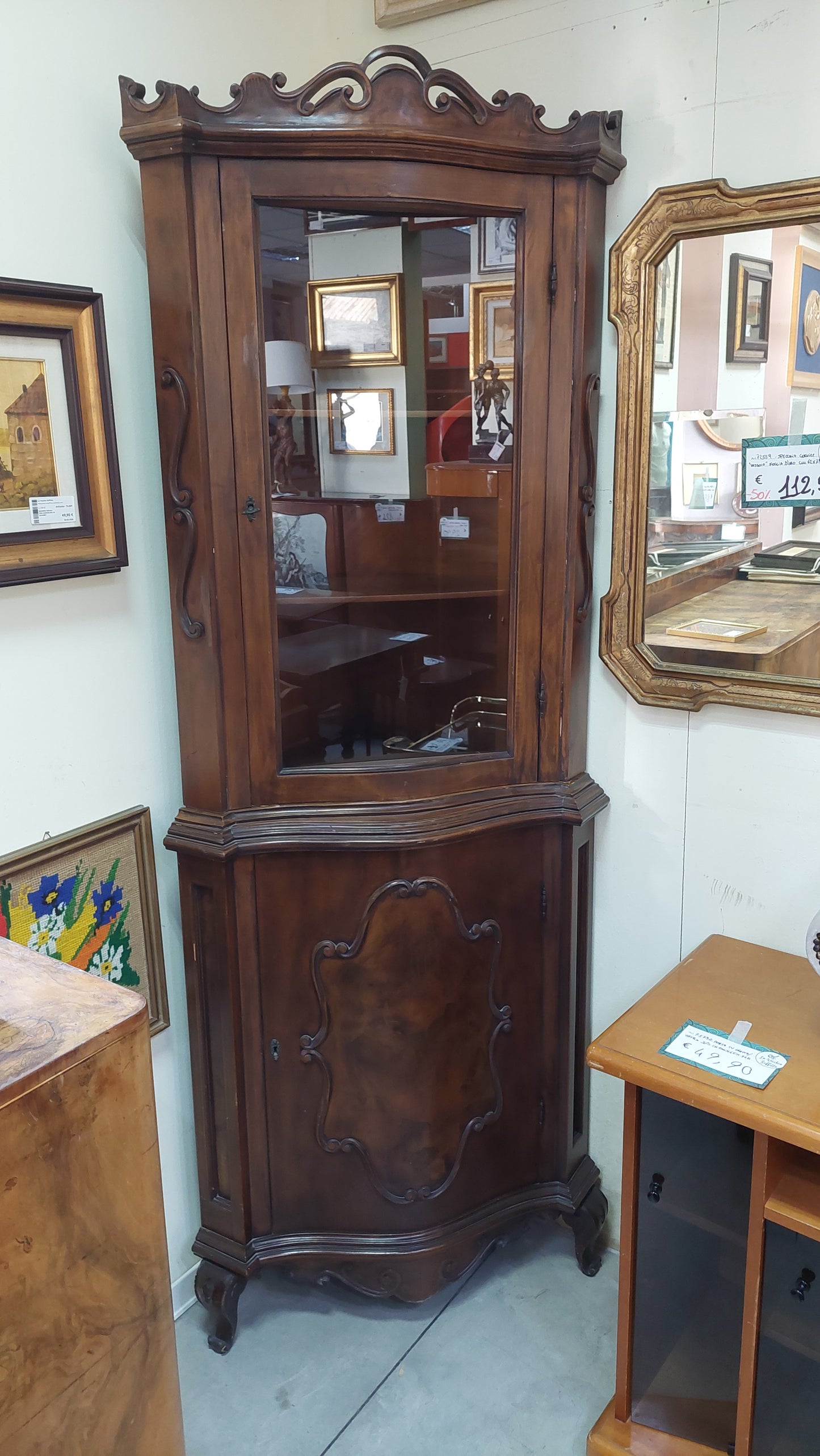 Angoliera Legno 2 Sportelli Cm 59x59x206h