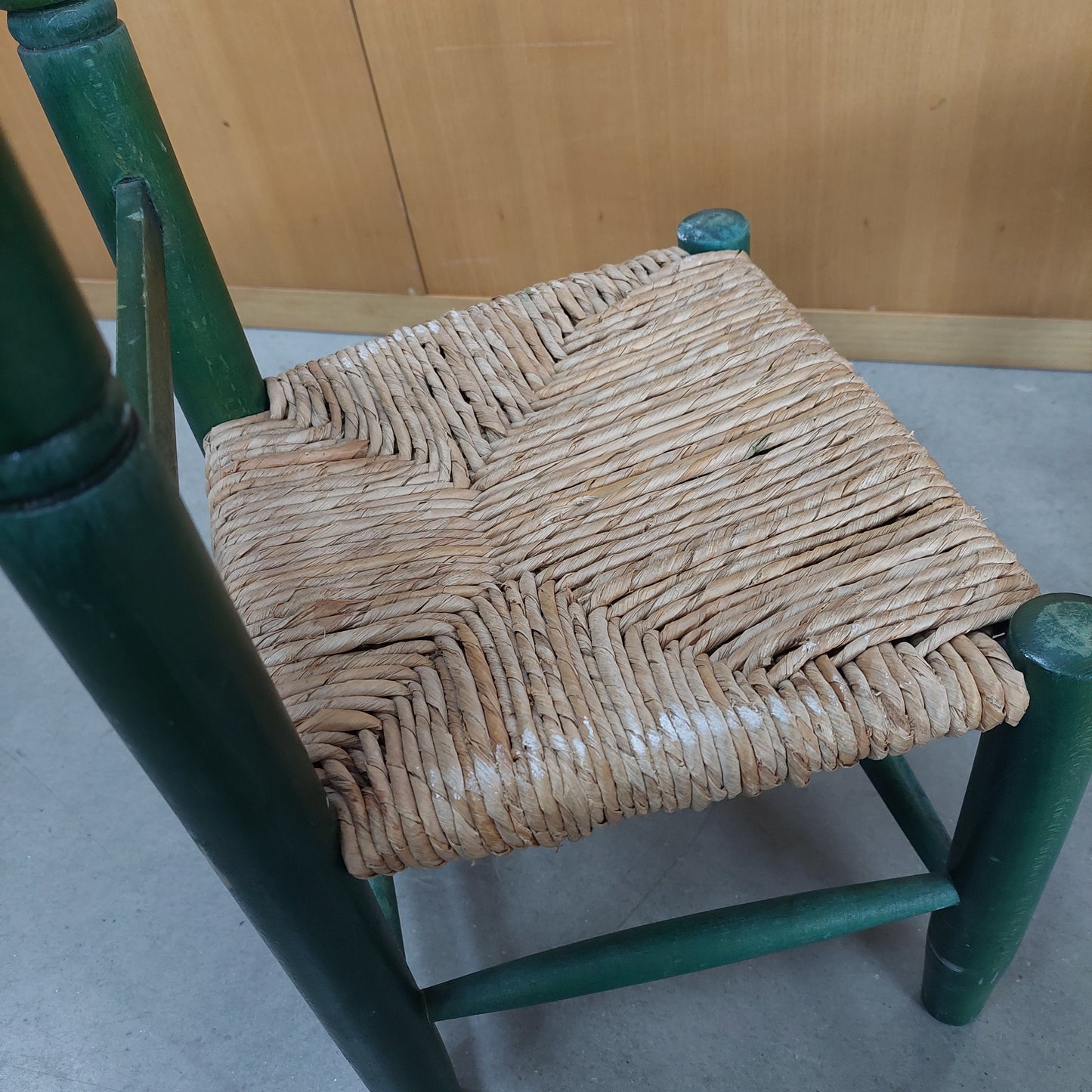 Sediolina Bimbi Legno Verde Vintage
