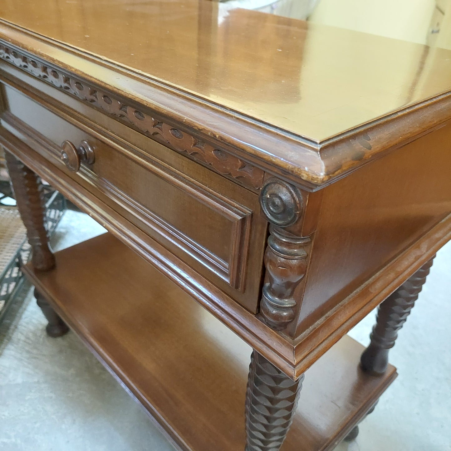 Comodino Legno 1/cassetto Cm58x34x60h