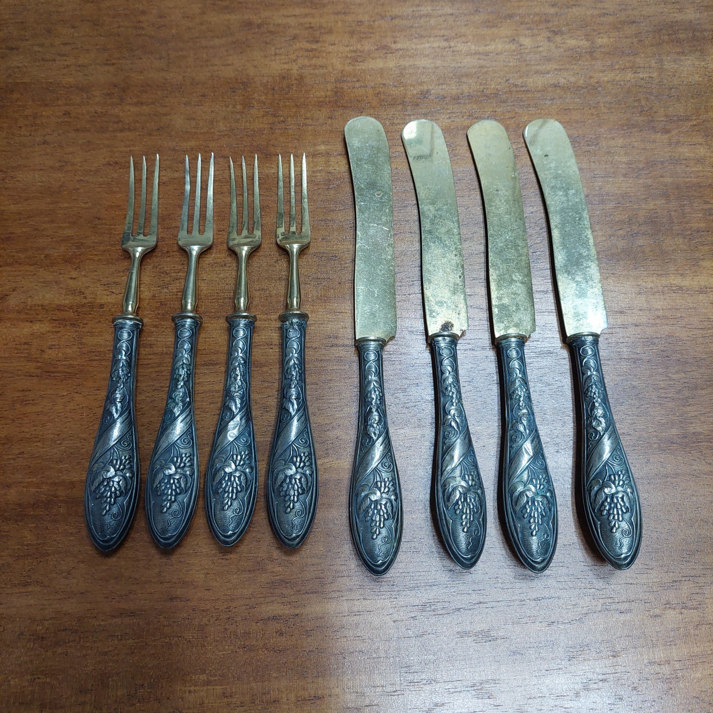 Set/8 Posate Dolce Arg Primi '900