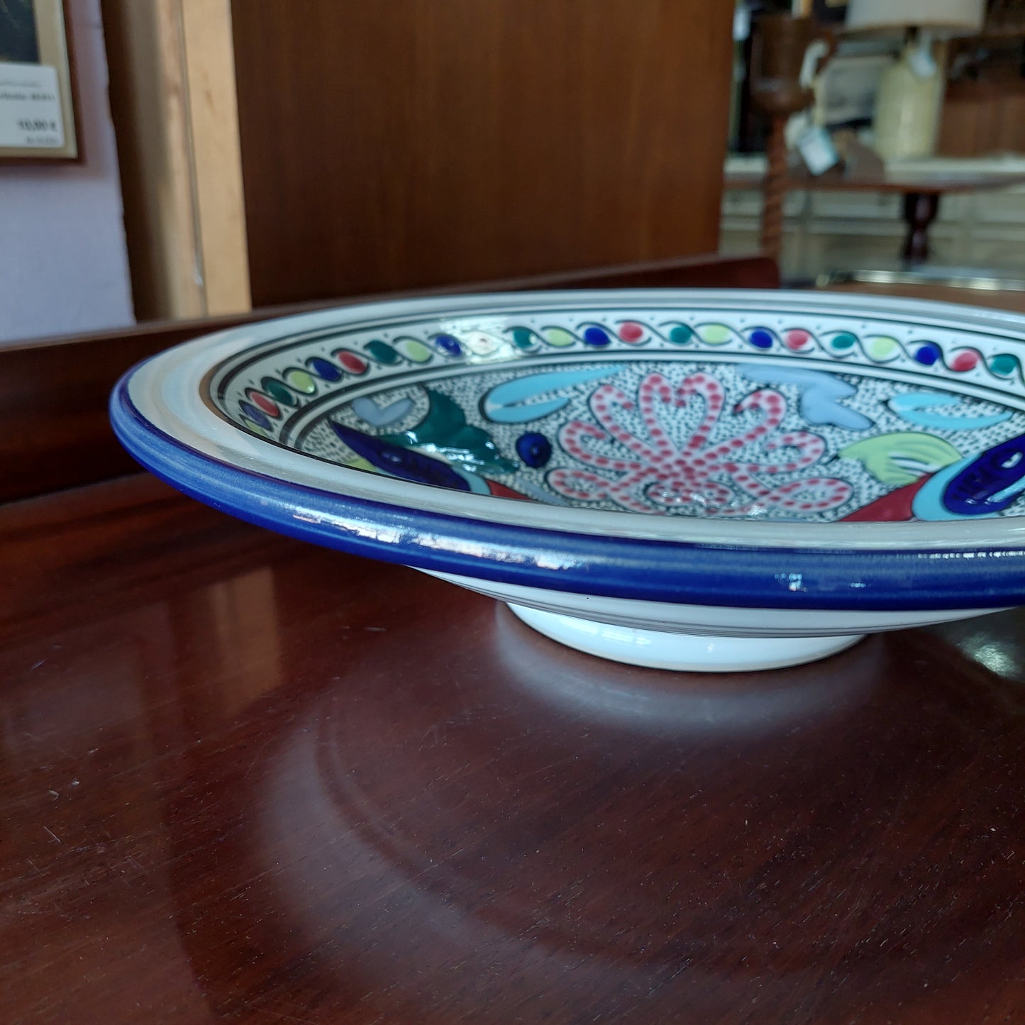 Centrotavola O Piatto Da Parete Ceramica Tunisina