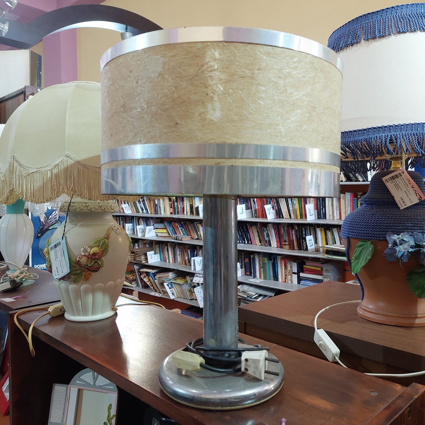 Lampada Da Tavolo Metallo Cromato* Anni '60