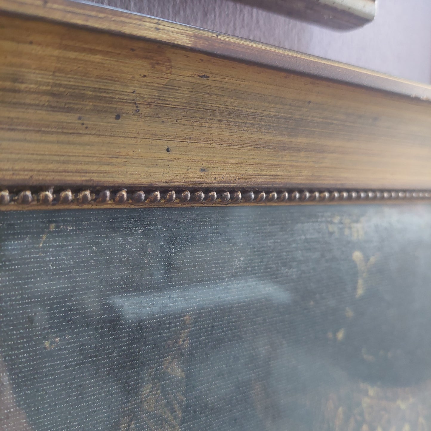 Quadro "natura Morta Con Strumenti Musicali" Cornice Legno Oro Cm74x53