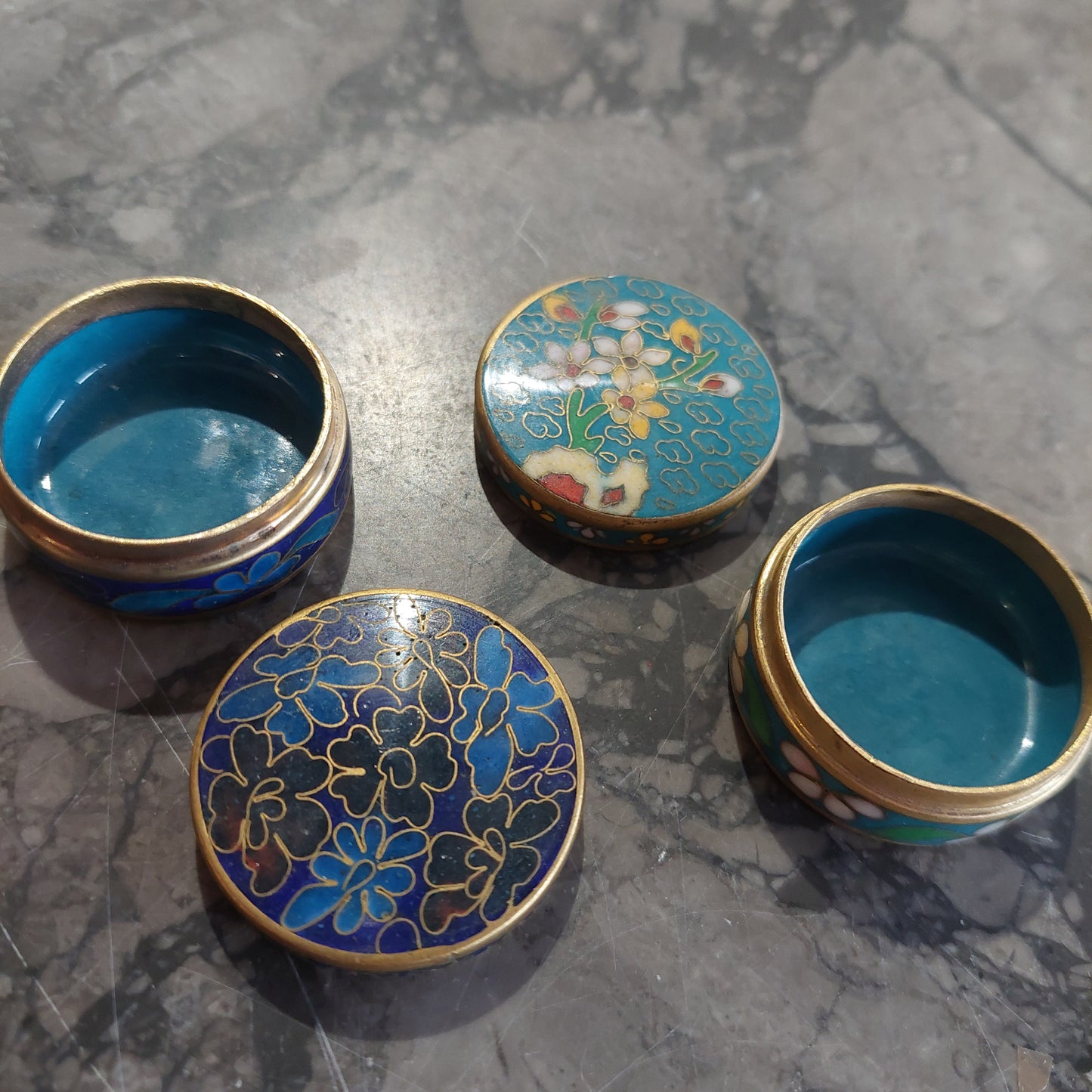 Mini Scatolina Tonda Cloisonnè Cinese
