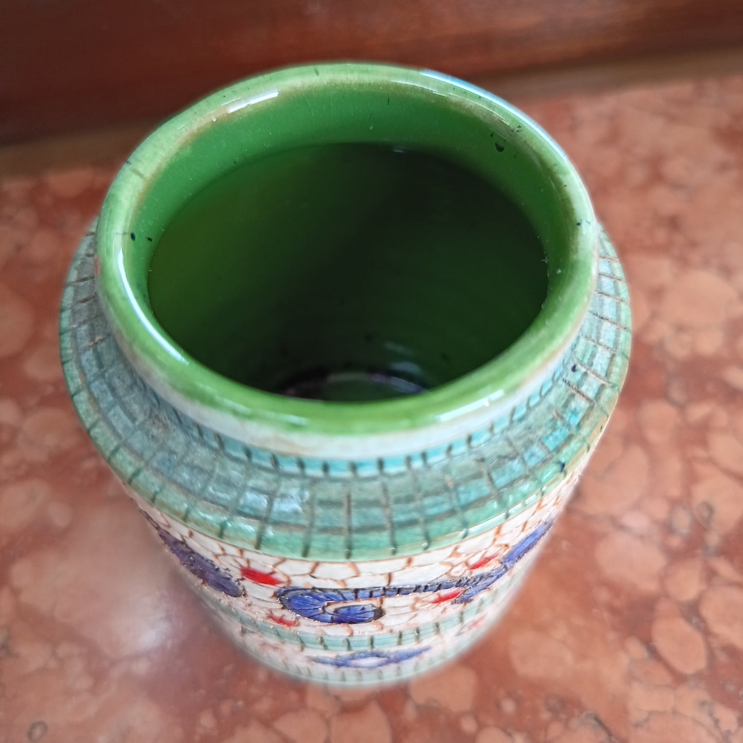 Vasetto Ceramica St.gialletti Deruta D.7x8,5h