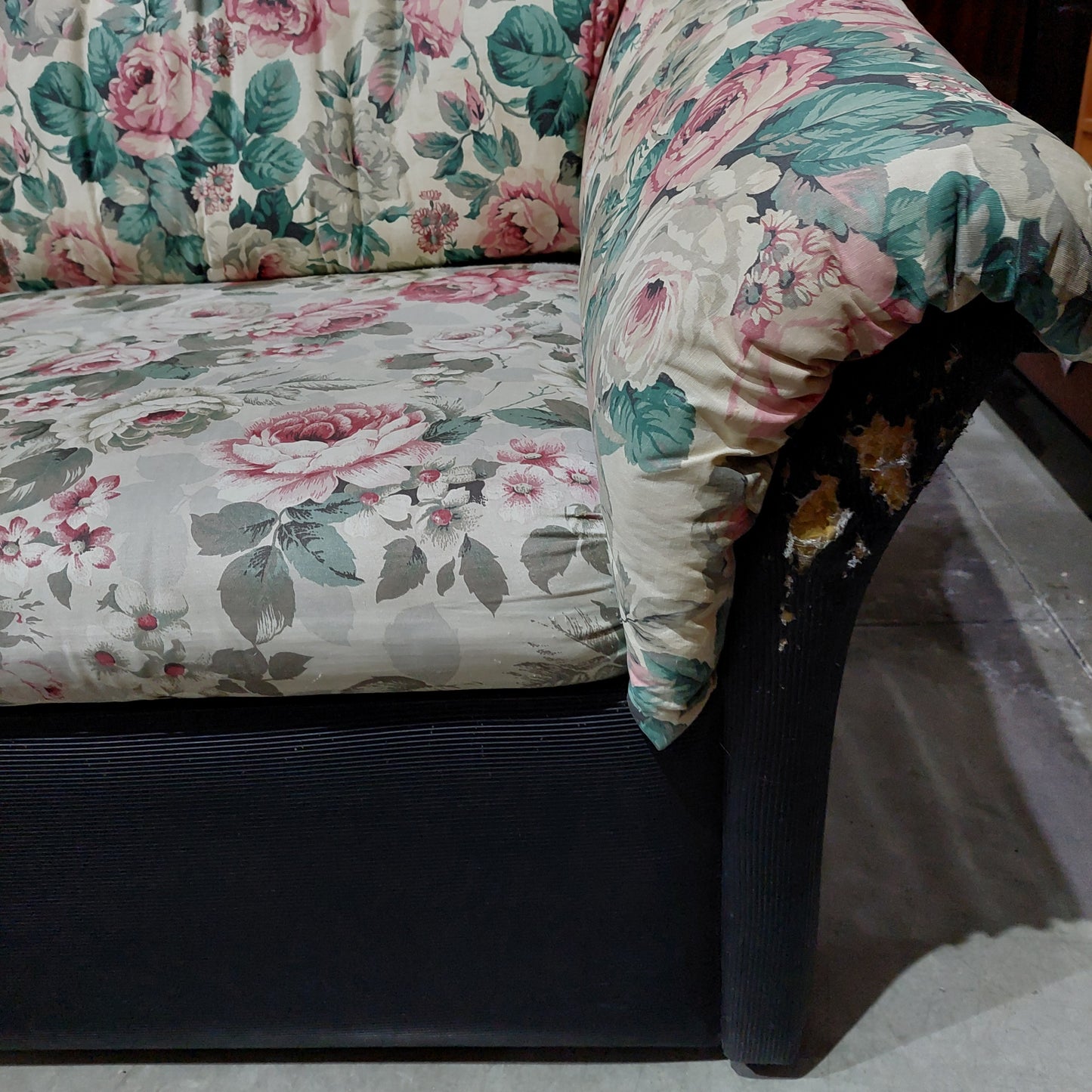 Divano Letto Tessuto Fiori Cm190x90x90h