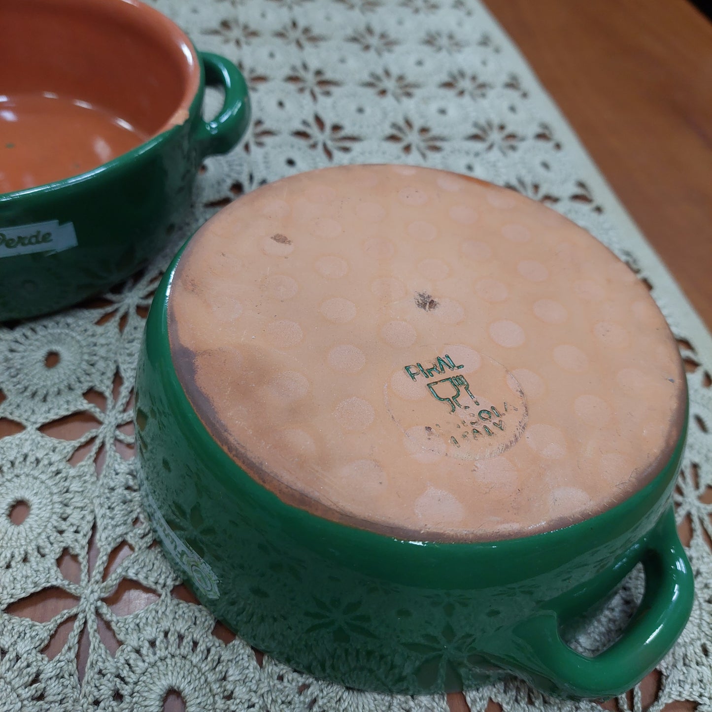 Set/2 Terrine Coccio* Fiore Verde
