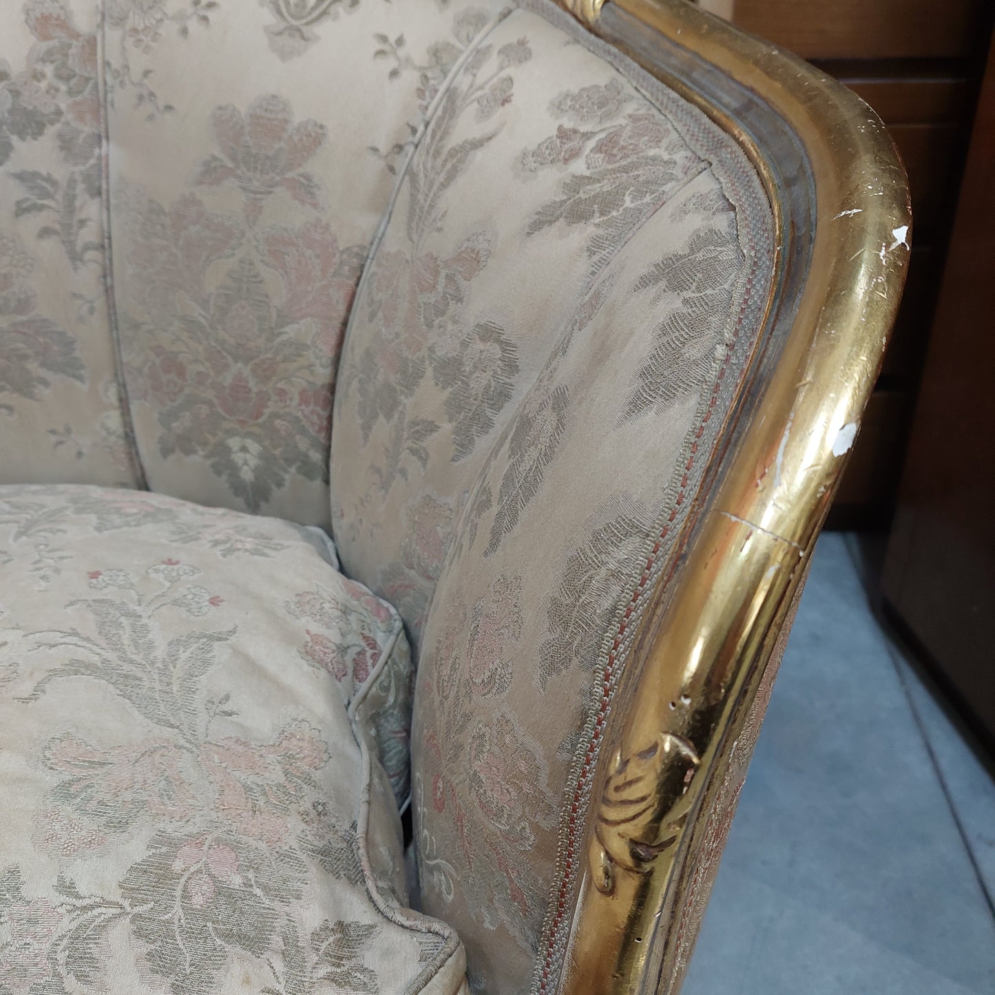 Poltrona* Legno Oro St. Francese