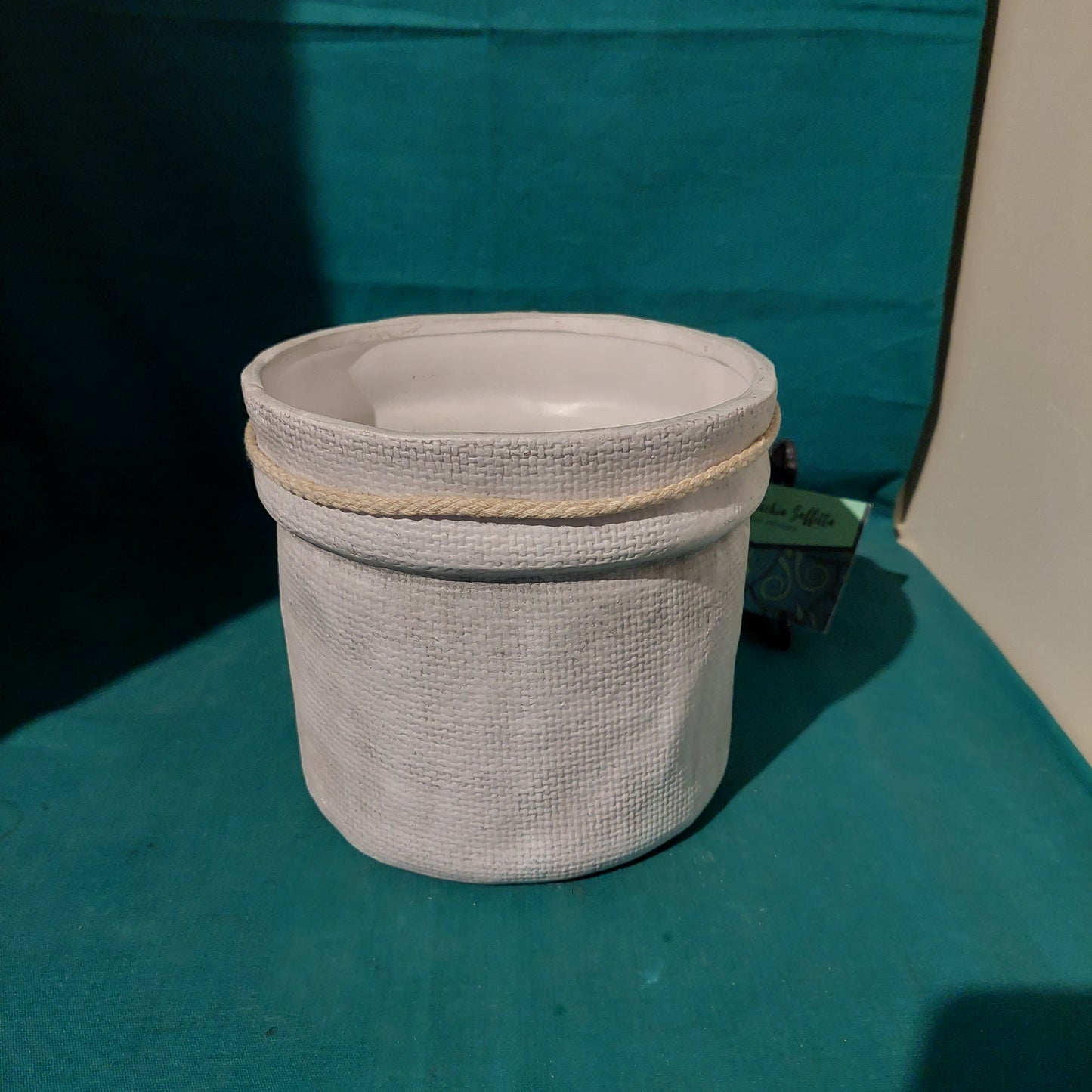 Cachepot Ceramica Decoro Rosa E Farfalle