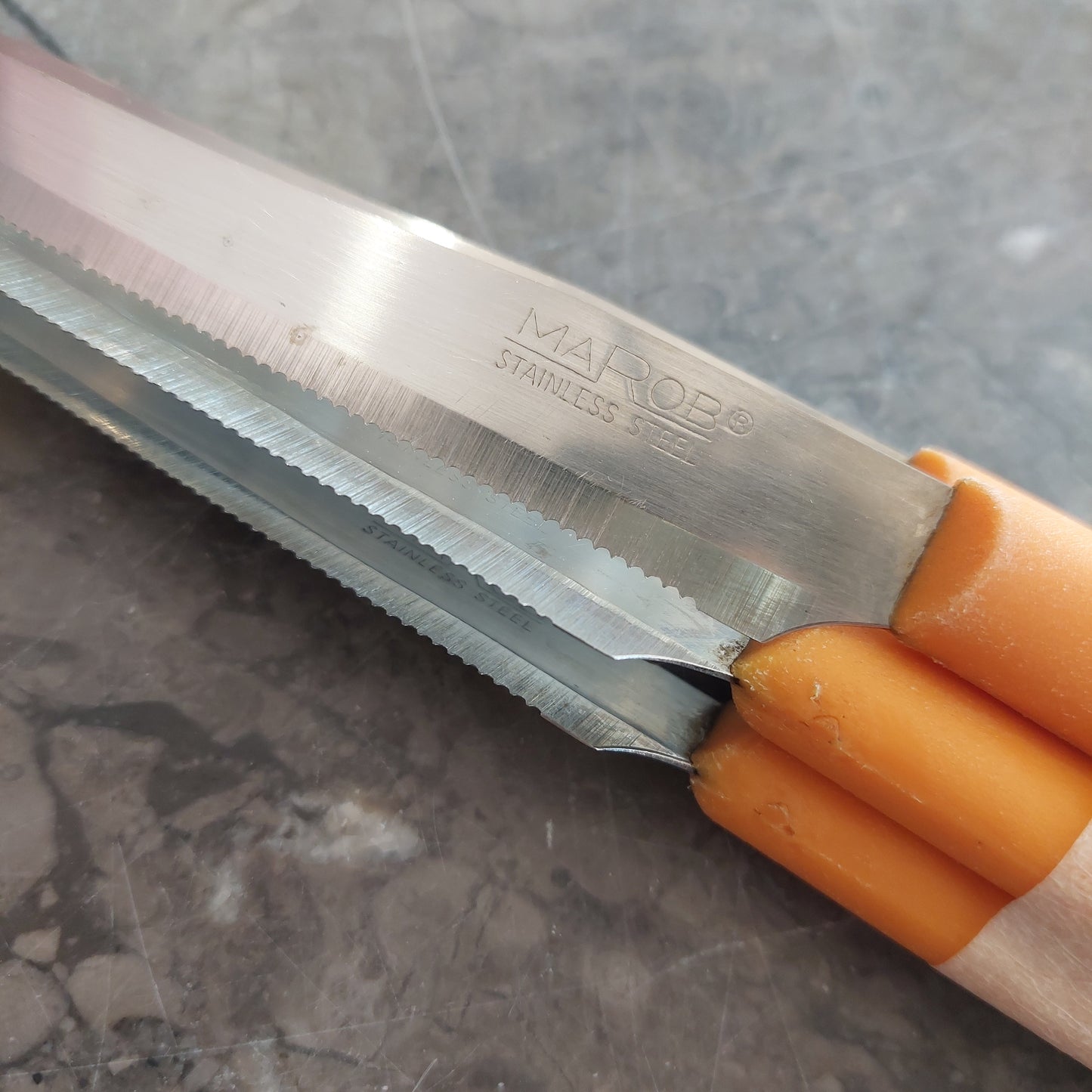 Set/5 Coltelli Manico Arancione