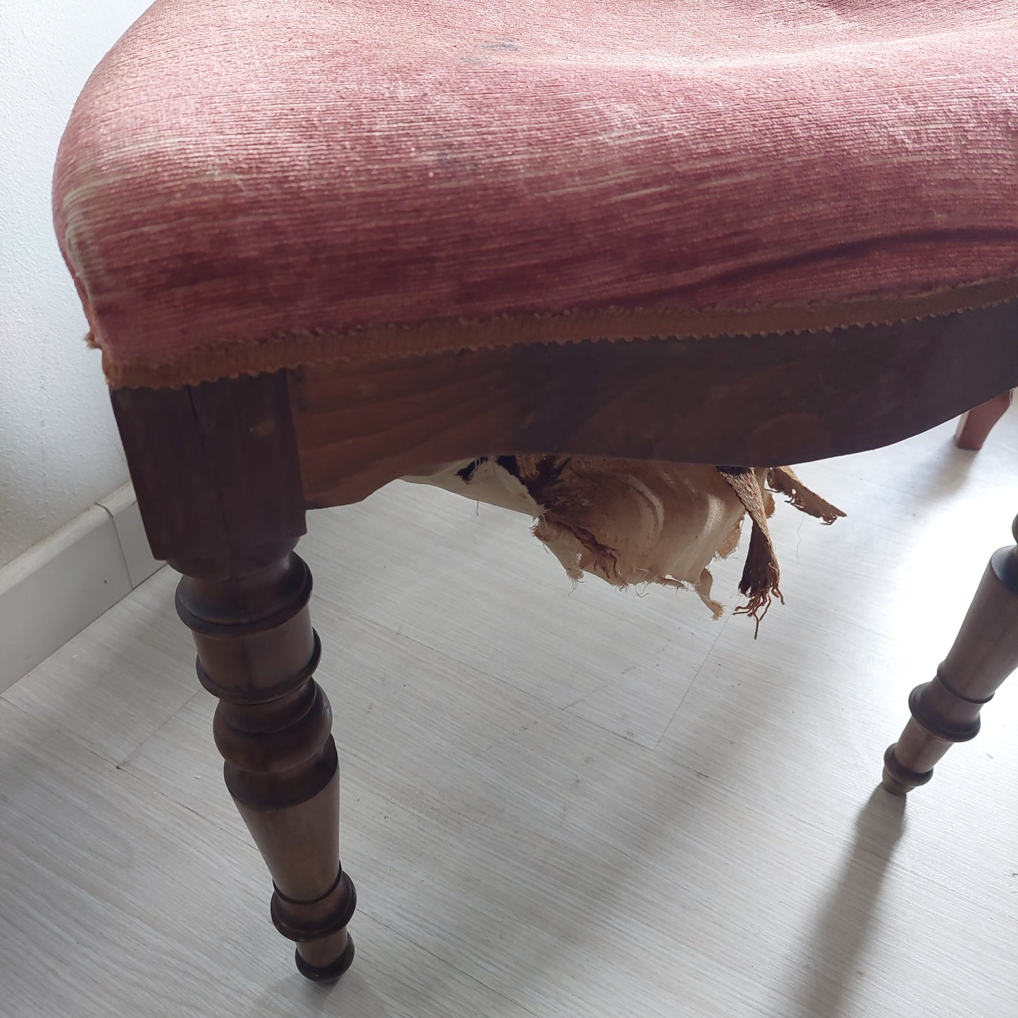 Sedia* Legno/velluto Antica