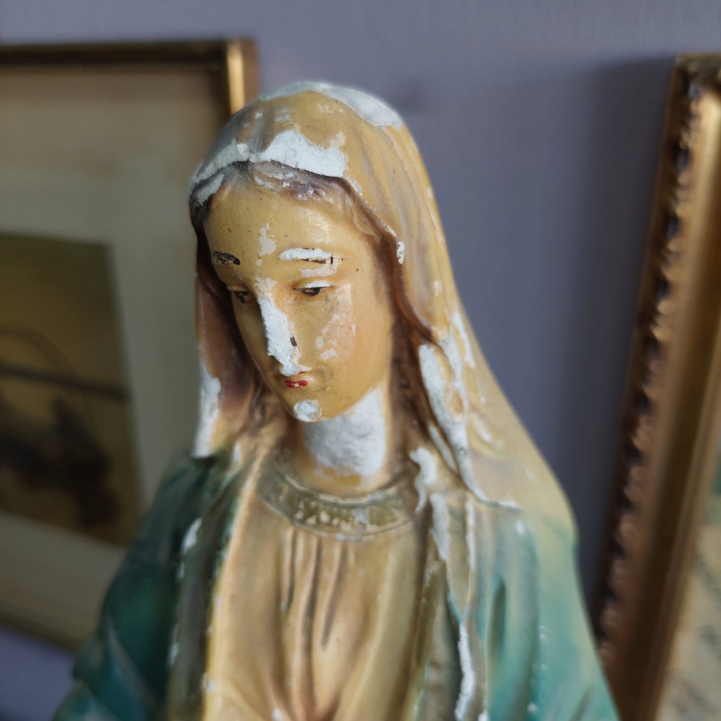Statua Madonna Miracolosa In Gesso* 900 H37