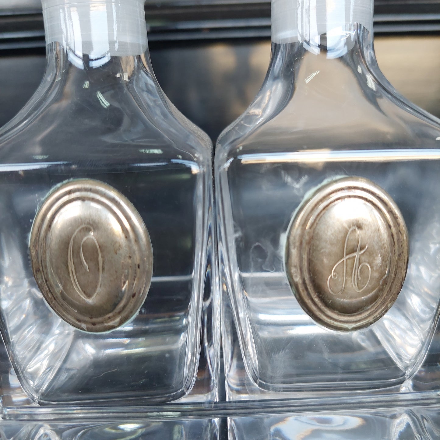 Set Olio E Aceto Cristallo / Argento