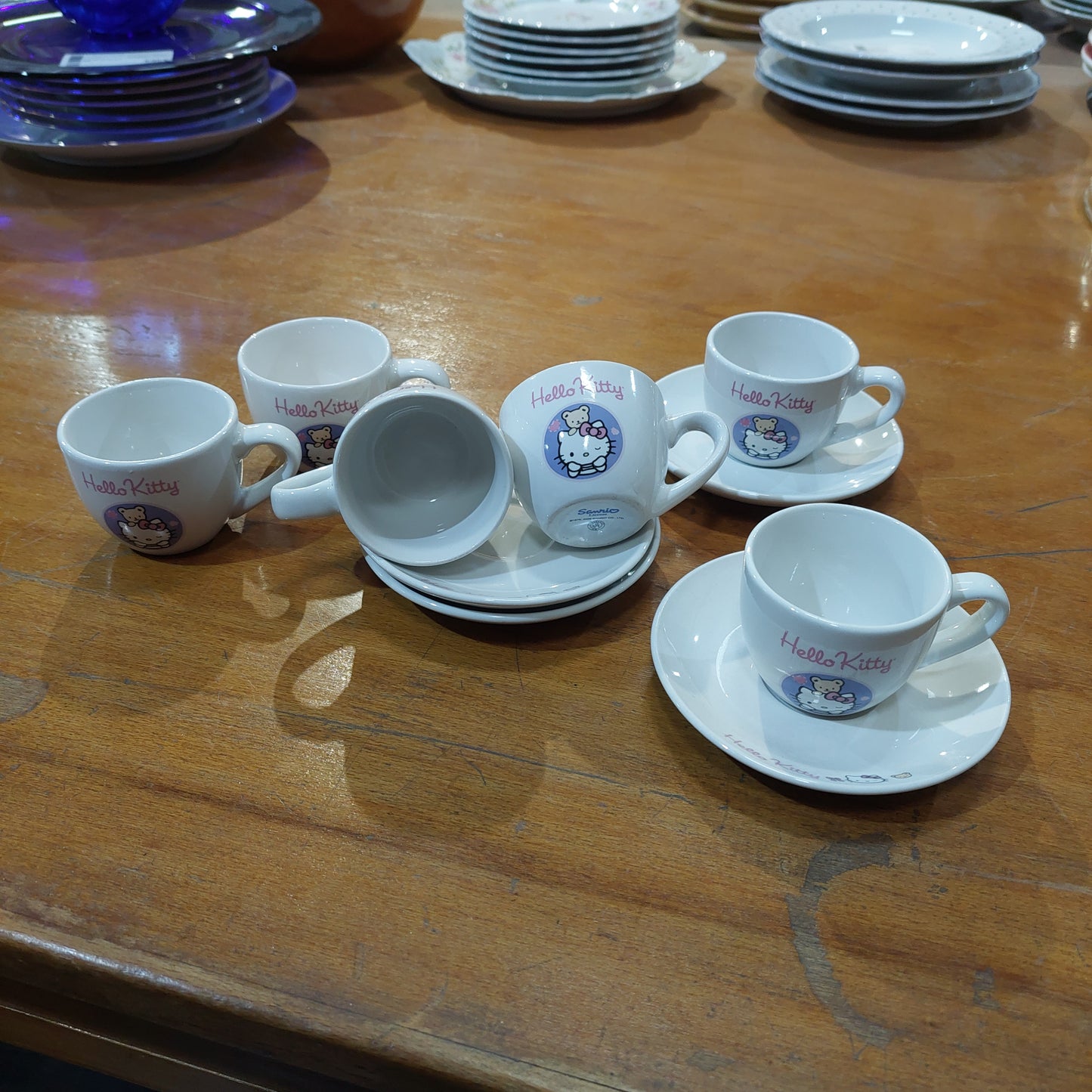 Serv/10 Pz Caffè Hello Kitty Sanrio Porcelain Art