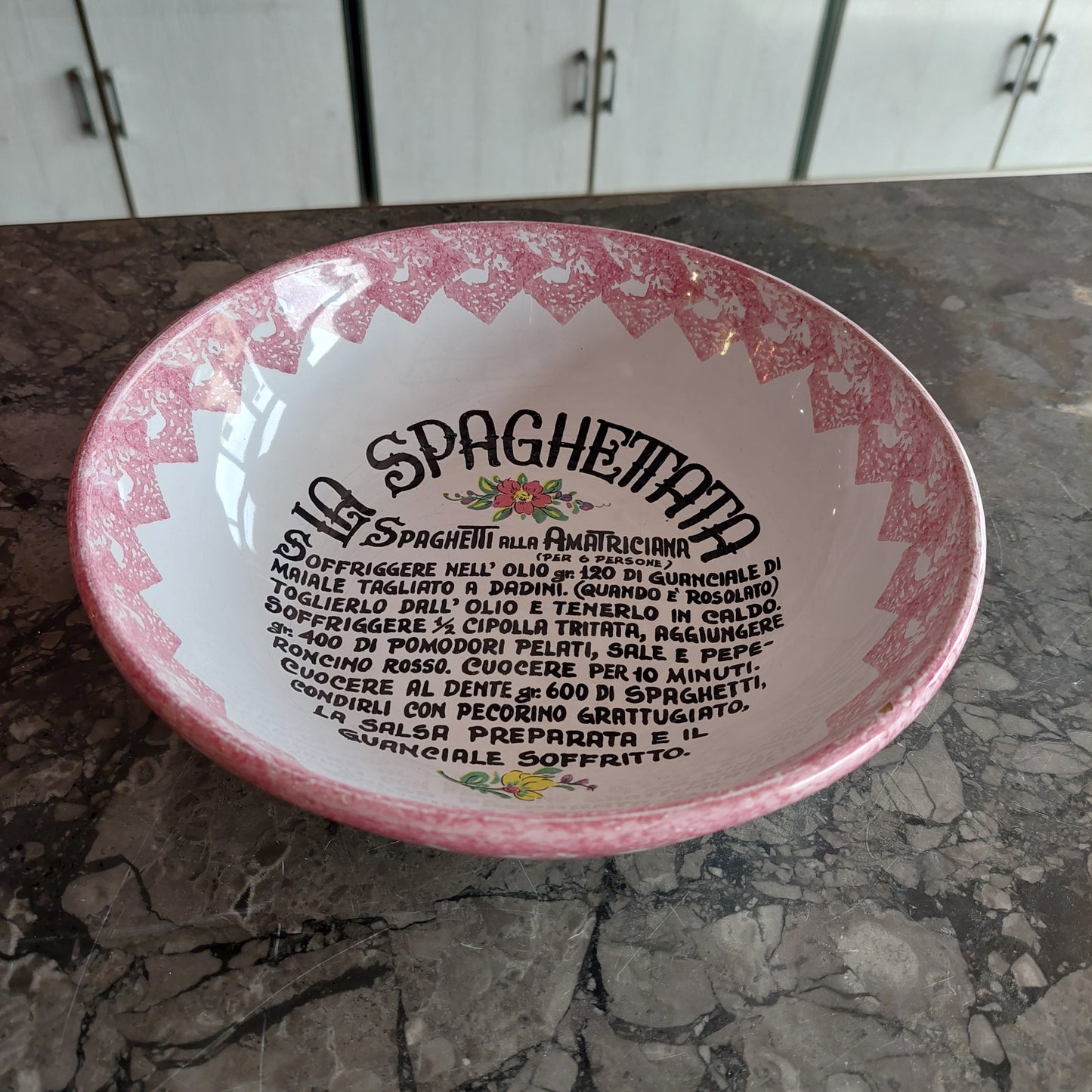 Ciotola Ceramica Pisapia "la Spaghettata" Vintage