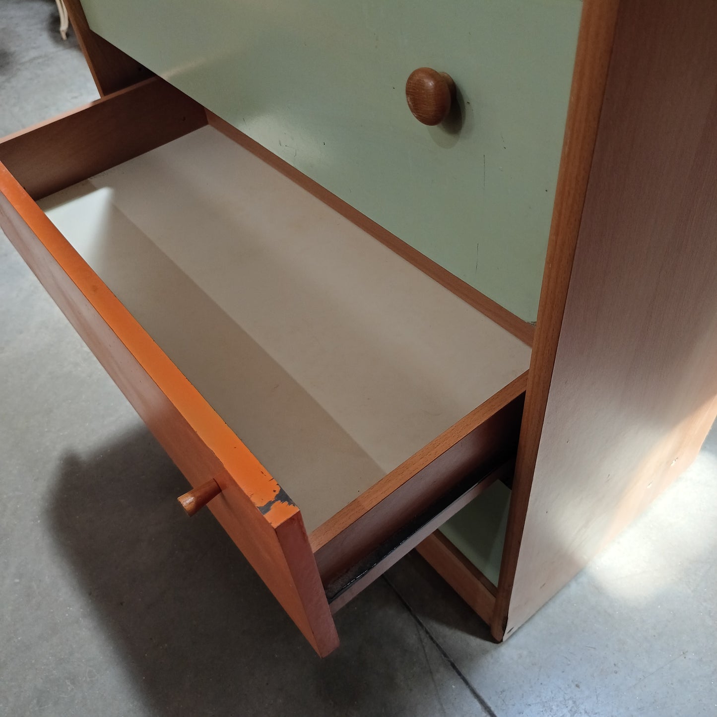 Cassettiera * Verde/arancio 4/c Cm74x40x89h
