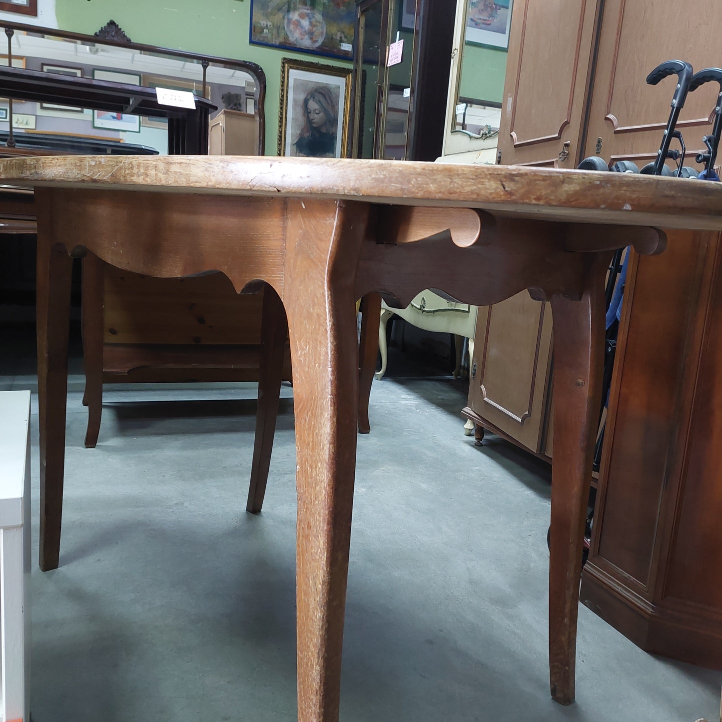 Tavolo* Legno Ovale Anni '60 Cm149x86
