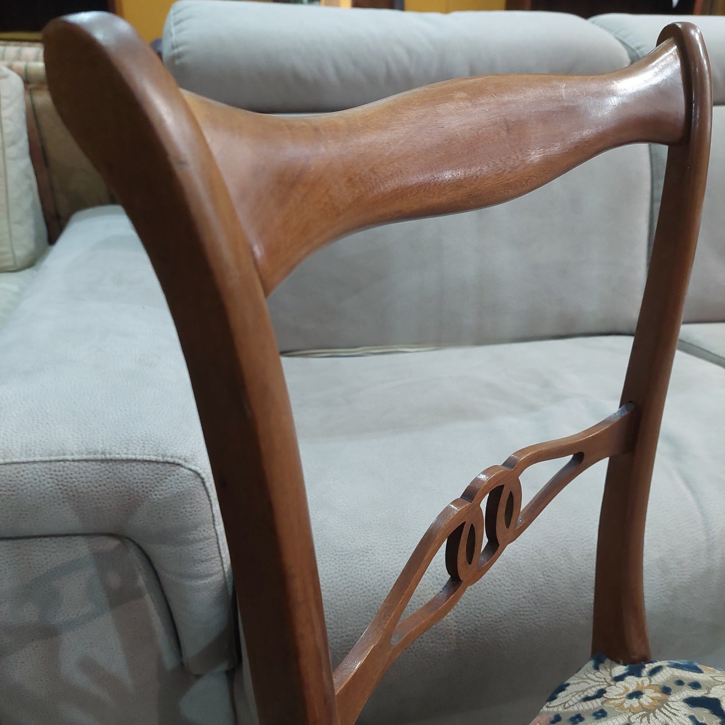 Sedia Legno Imbottitia Anni '50