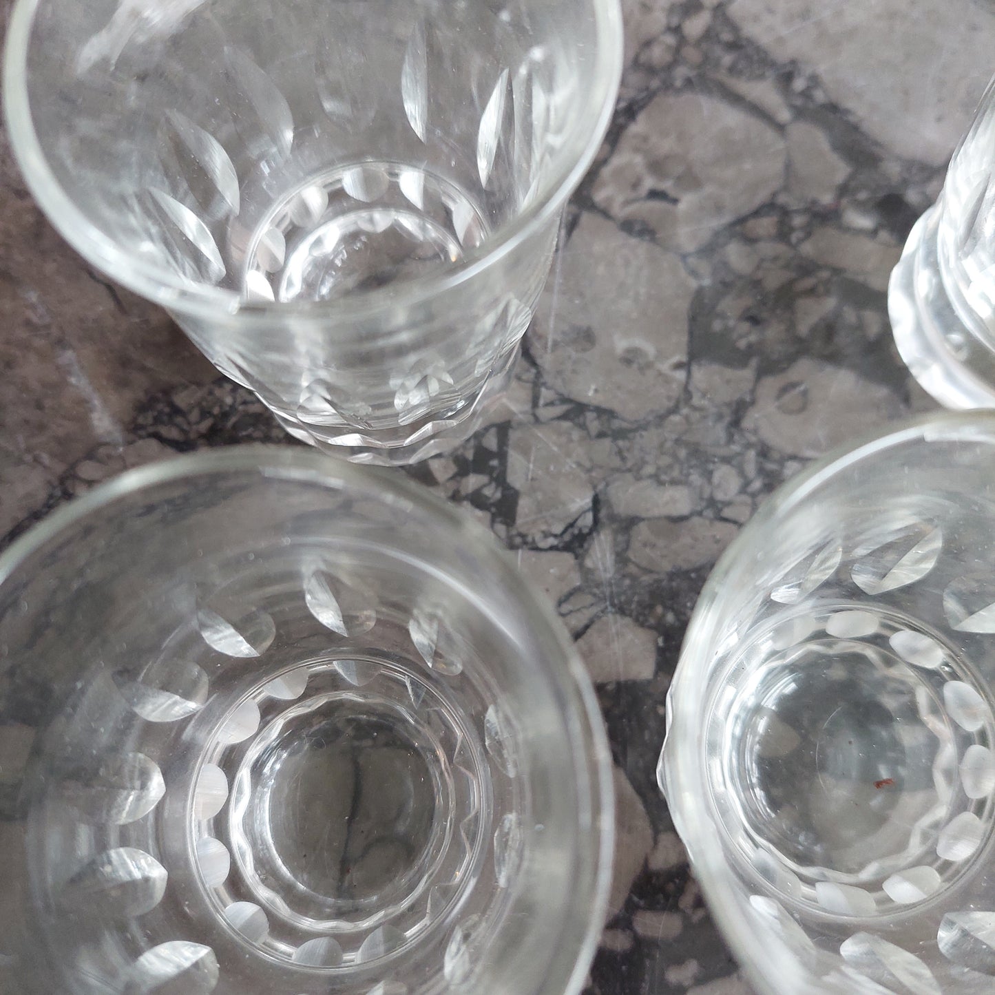 Set/6 Bicchierini Liquore Vetro Vintage