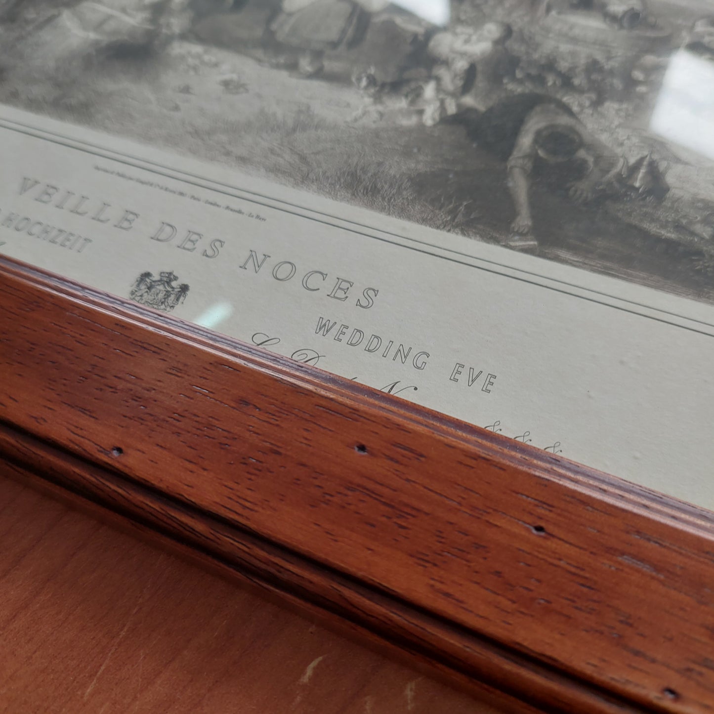 Quadro Stampa Antica "le Veille Des Noces"