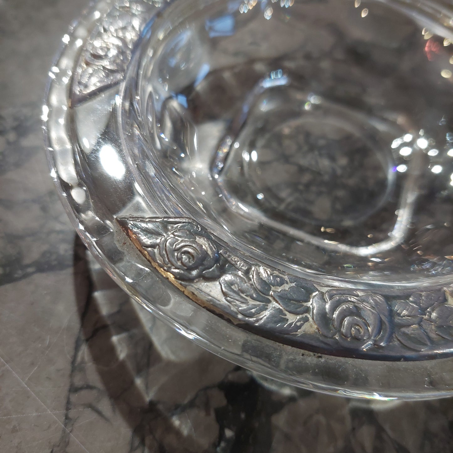 Ciotolina* Cristallo Puthod Rose Argento D13,5