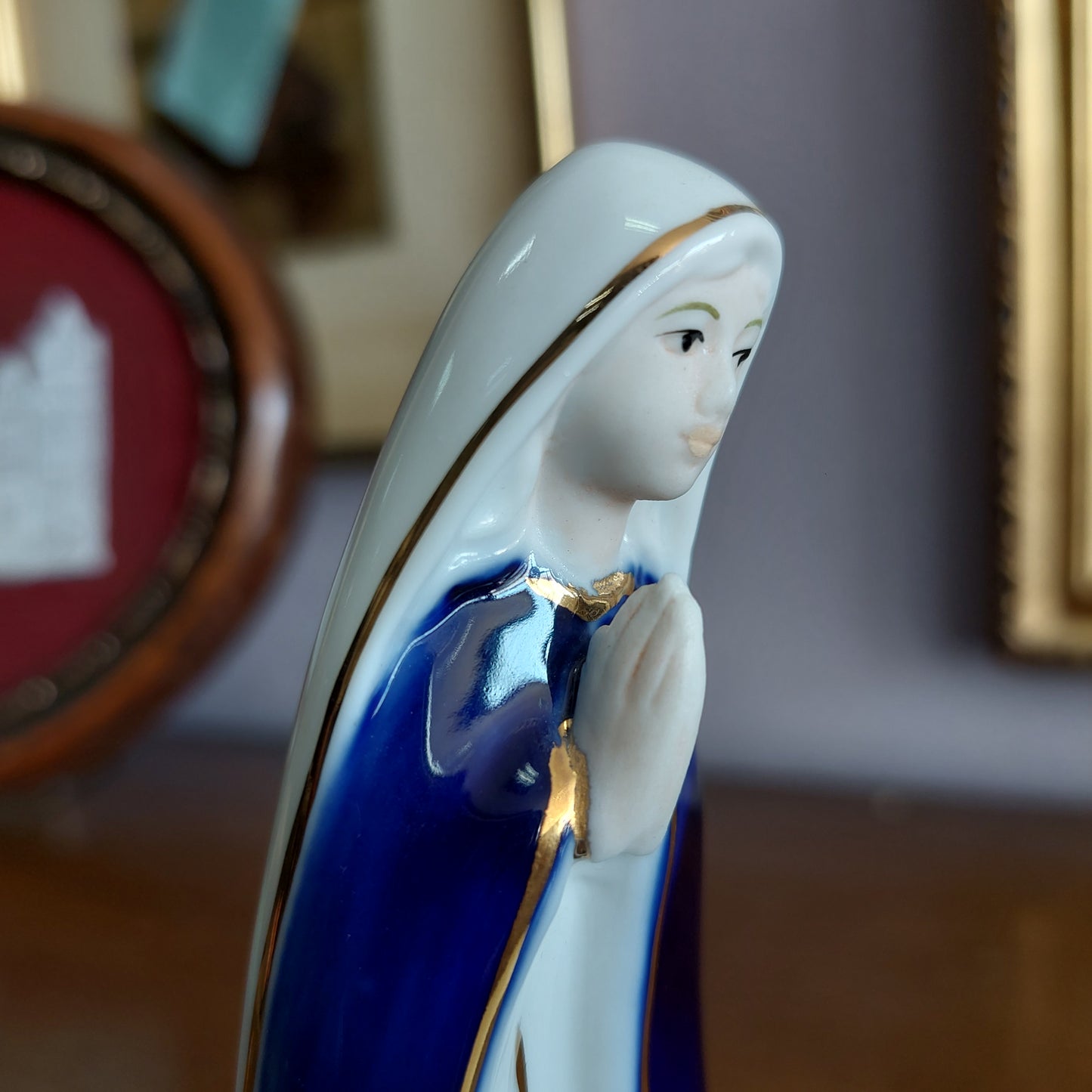 Statuina Madonna Nostra Signora Di Lourdes Porcellana