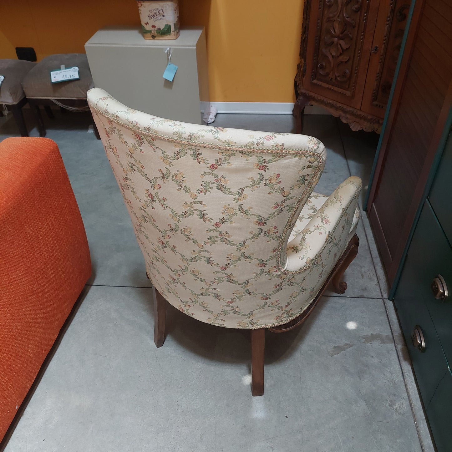 Poltroncina Da Camera Noce/tessuto* Fiori