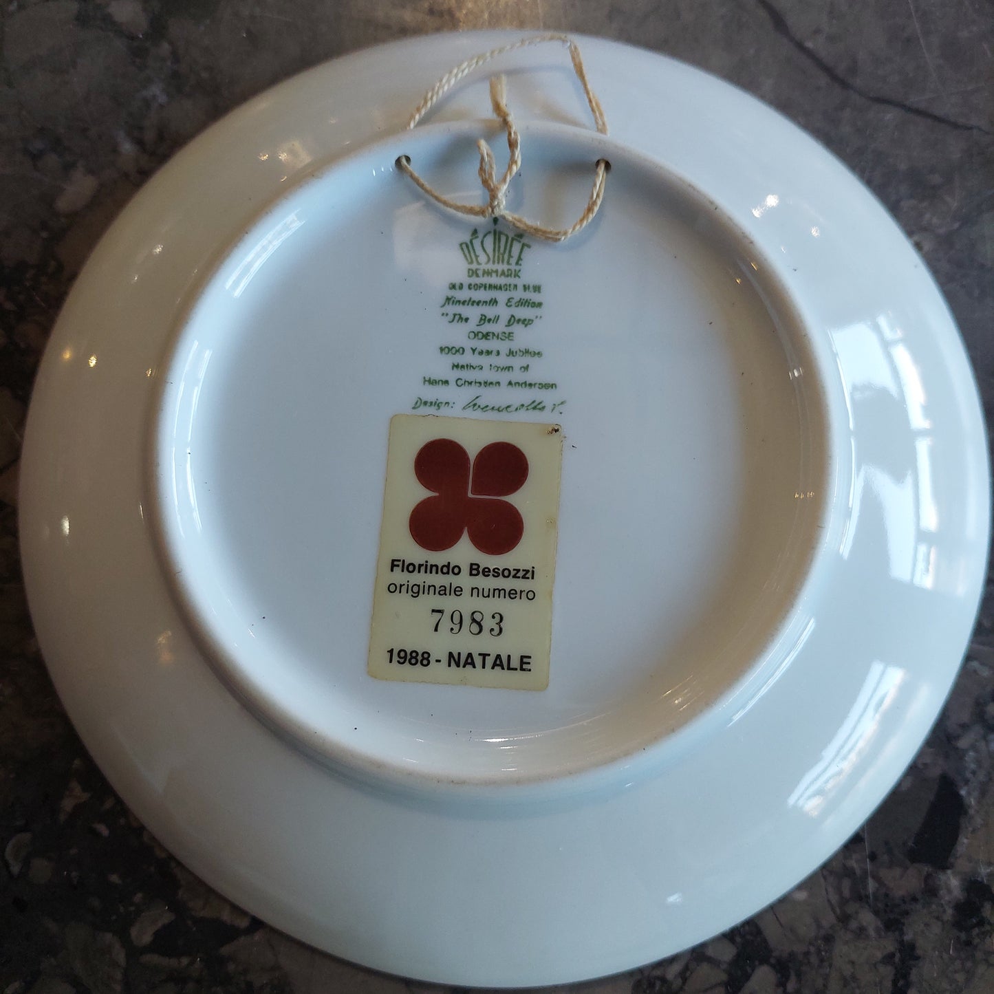 Piatto Natale 1988 Porcellana Desiree Old Copenhagen