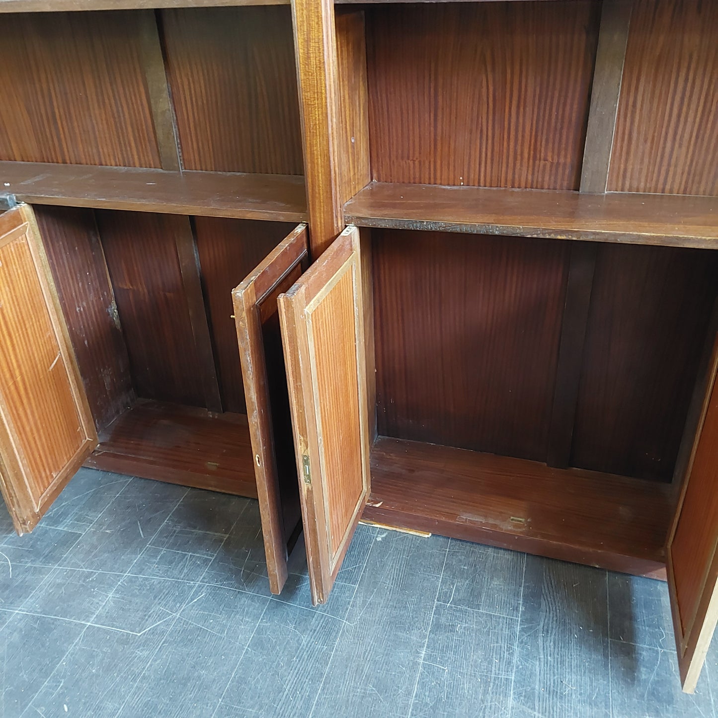 Libreria Legno Massello Mogano 8/s 8/r Cm347x35x262