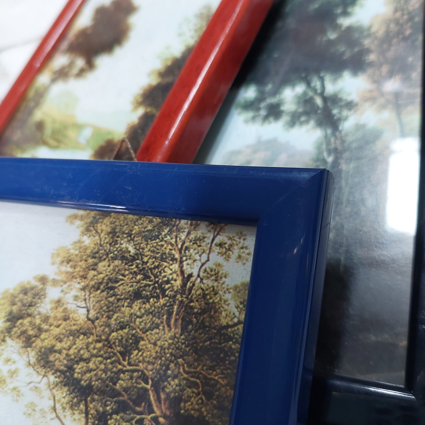 Set/3 Quadretti Paesaggio Alberi Cm12x17