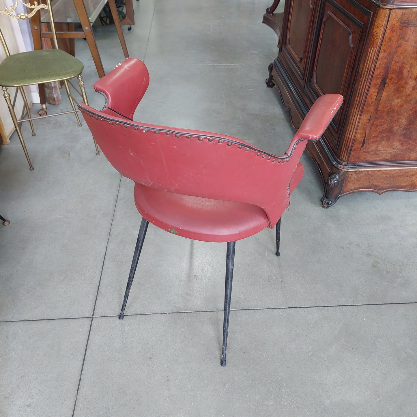 Poltroncina Vintage Bordeaux Anni 60