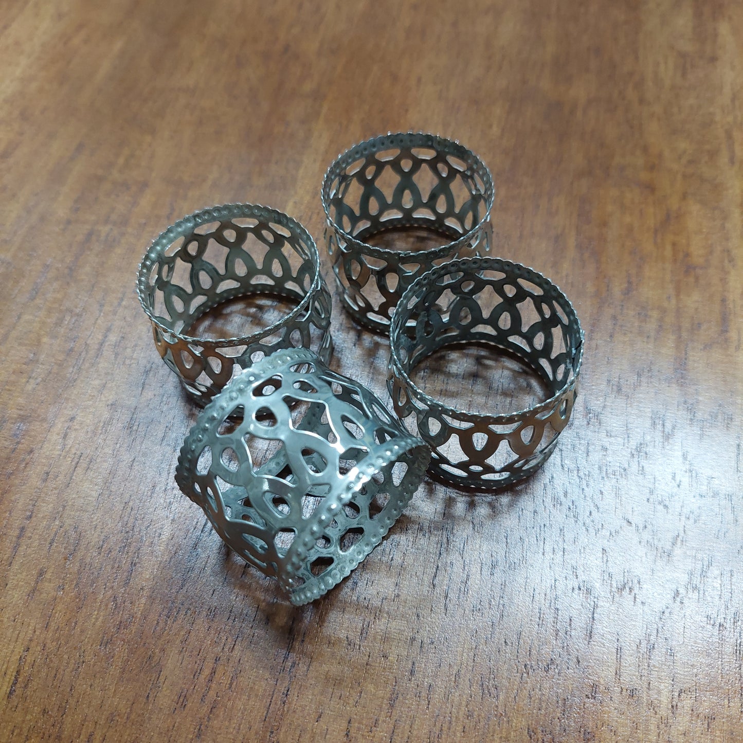 Set/4 Portatovaglioli Silverplated*